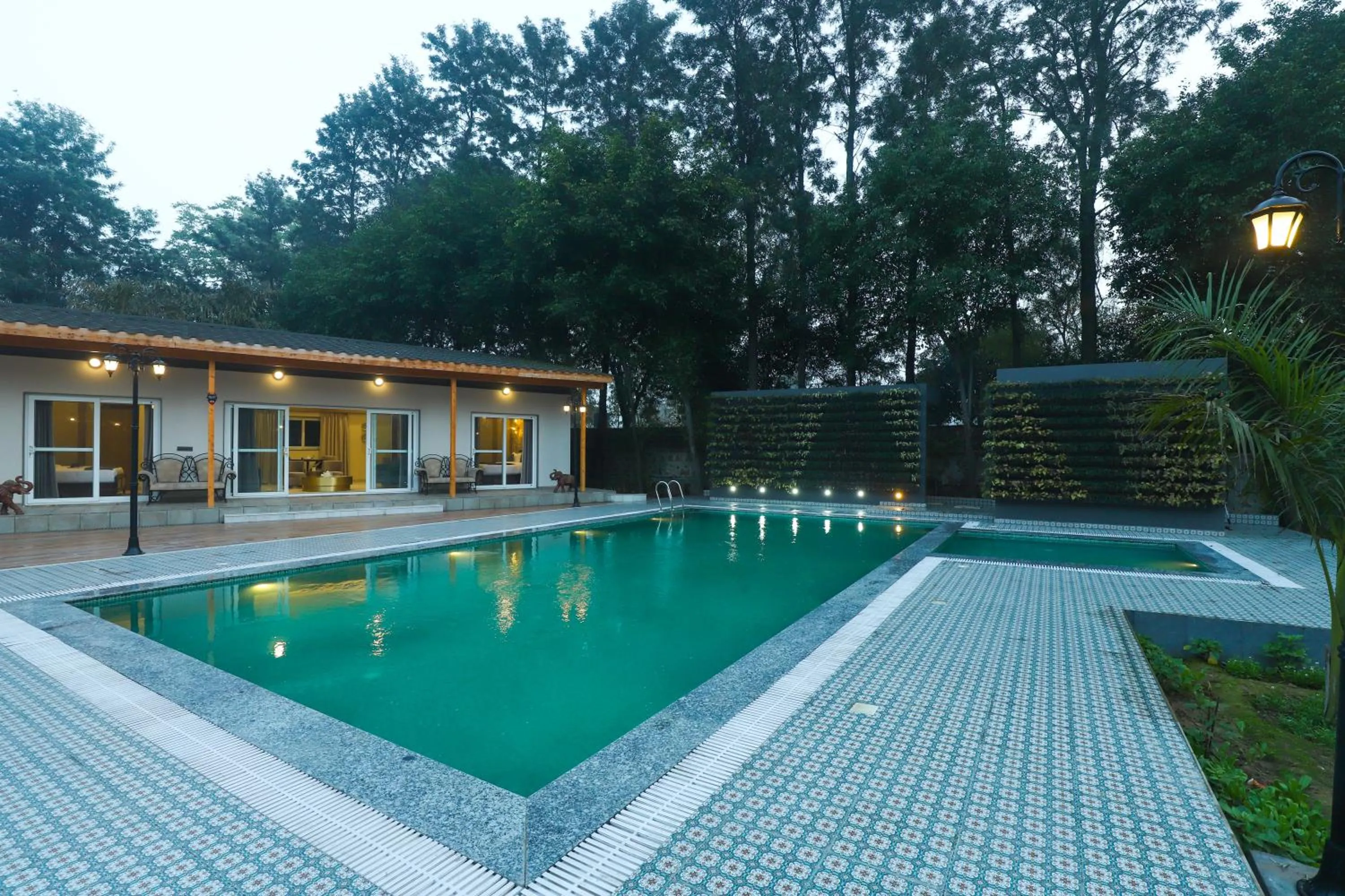 Property building in ELIVAAS 6 BHK Farmstay with Pvt Pool & Garden - Esh