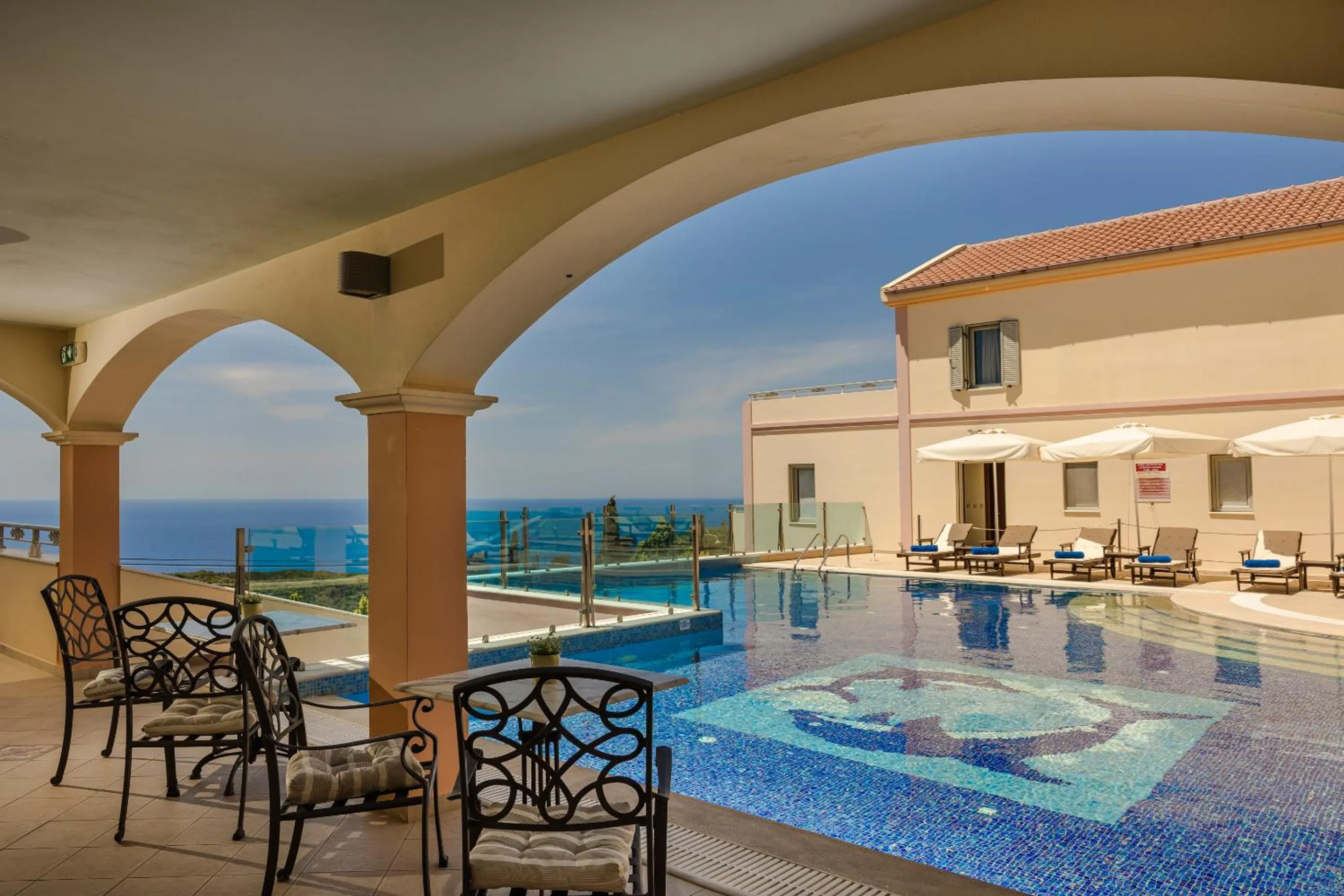 Patio in Belle View Hotel - Sea View & Sunset