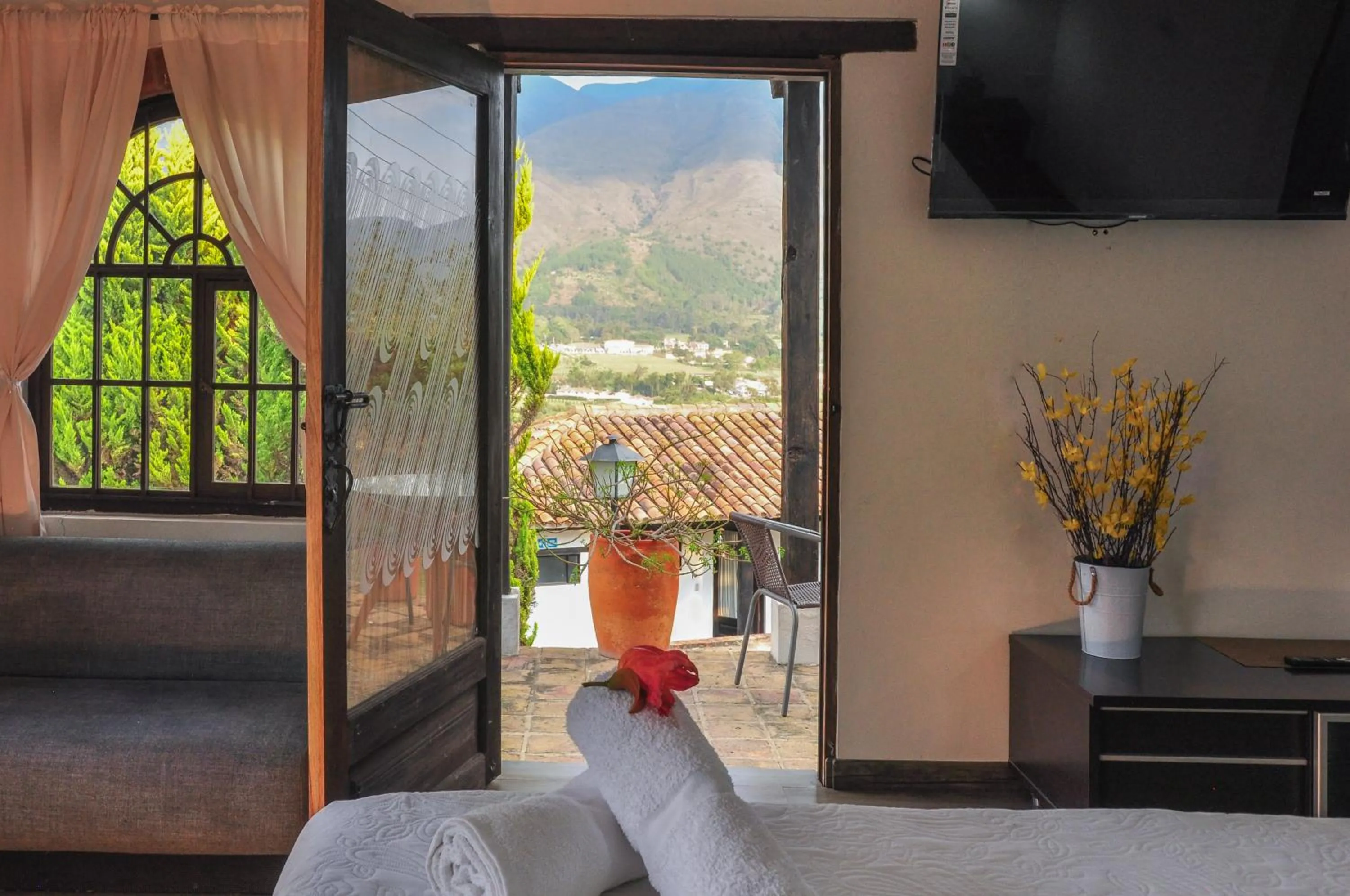 Garden view in Hotel el Mirador Villa de Leyva