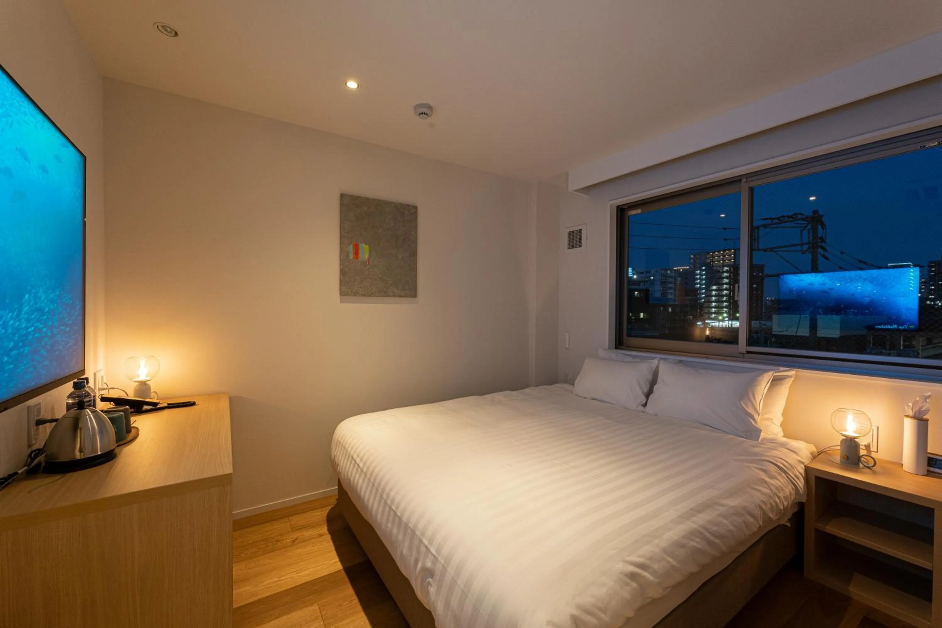 Night, Bed in 9HOTEL Tenjin