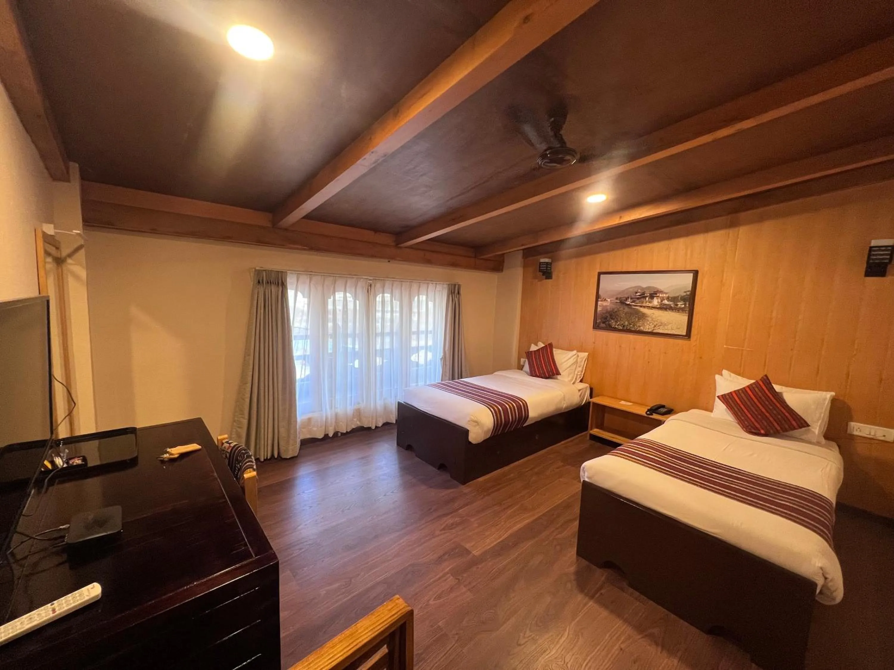 Bed in Paro Eco Lodge