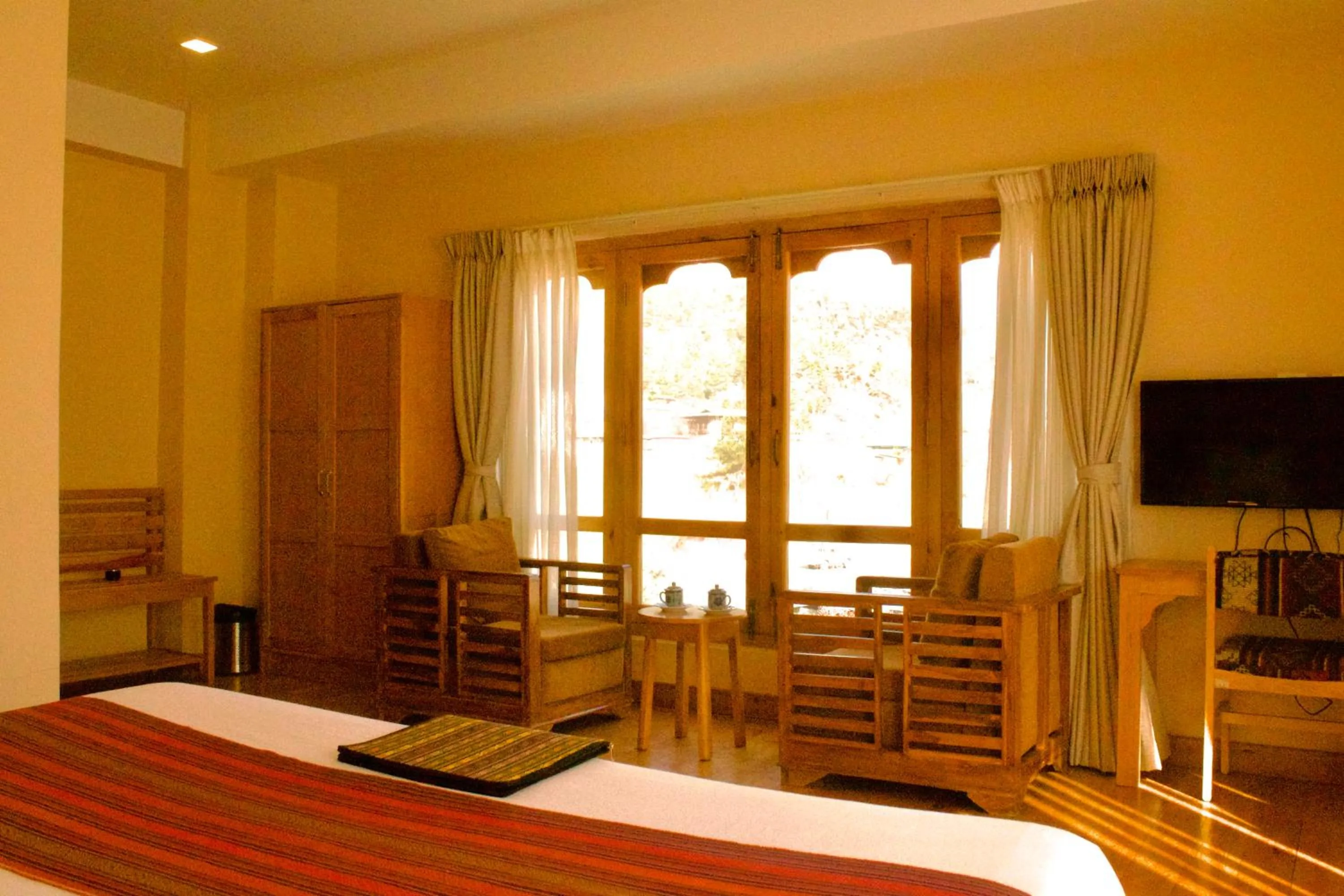 Bed in Paro Eco Lodge
