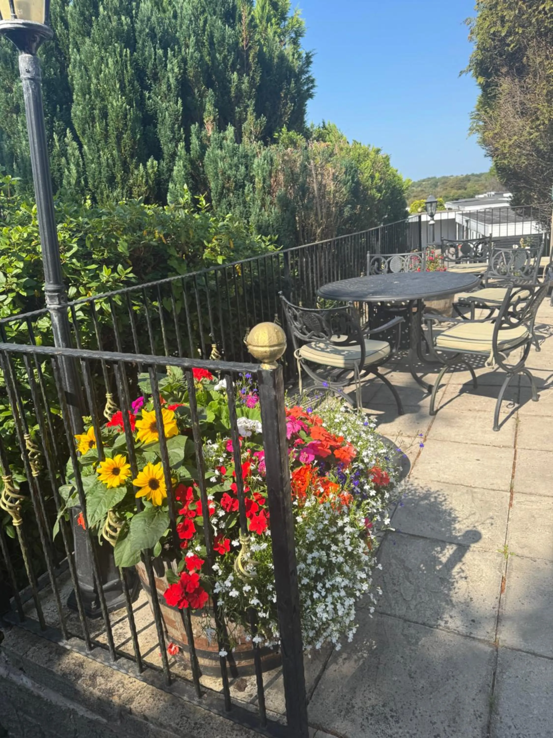 Patio in The Dog & Partridge Country Inn