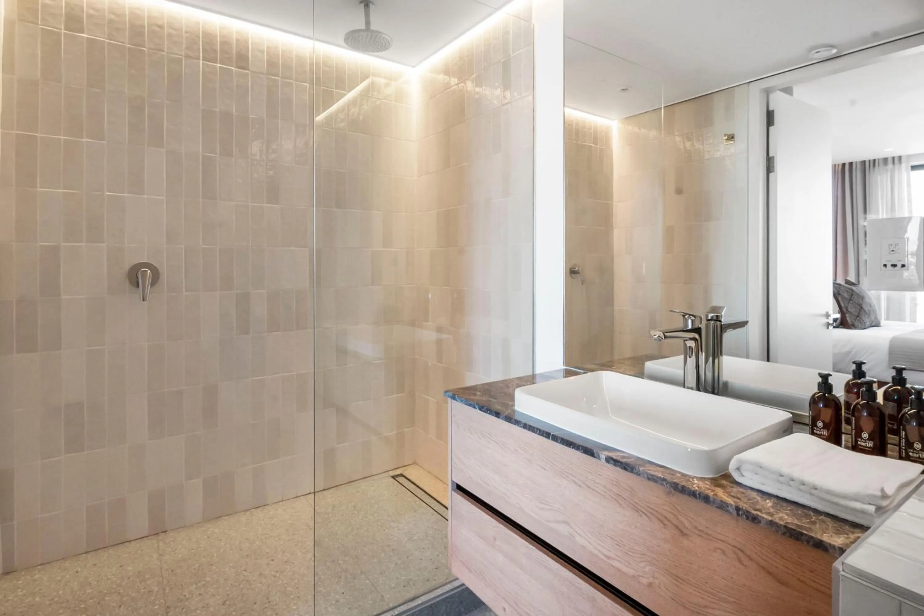 Shower, Bed in Xenia Aparthotel by Totalstay
