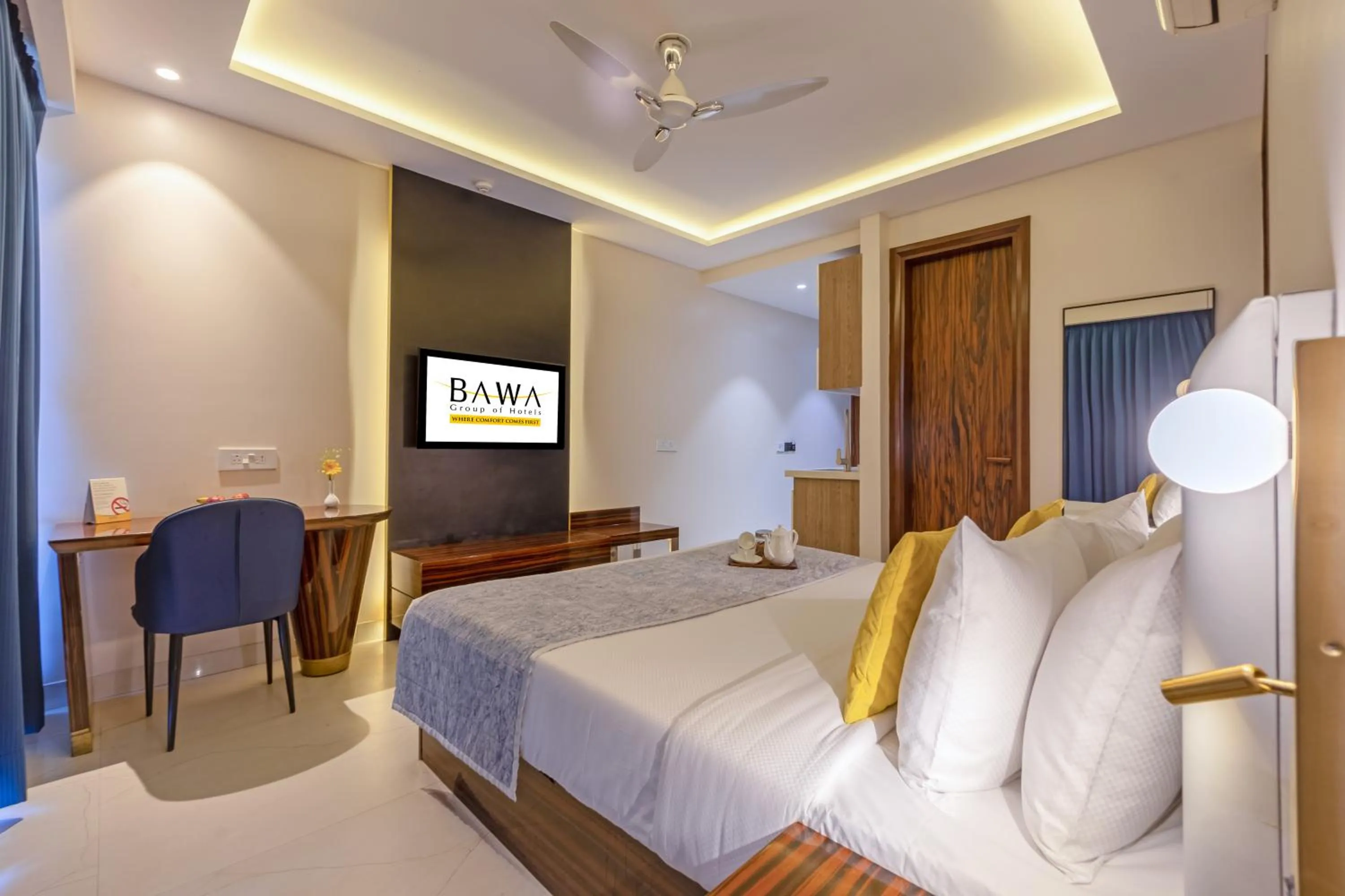Bed in Hotel Bawa Gurgaon Medanta
