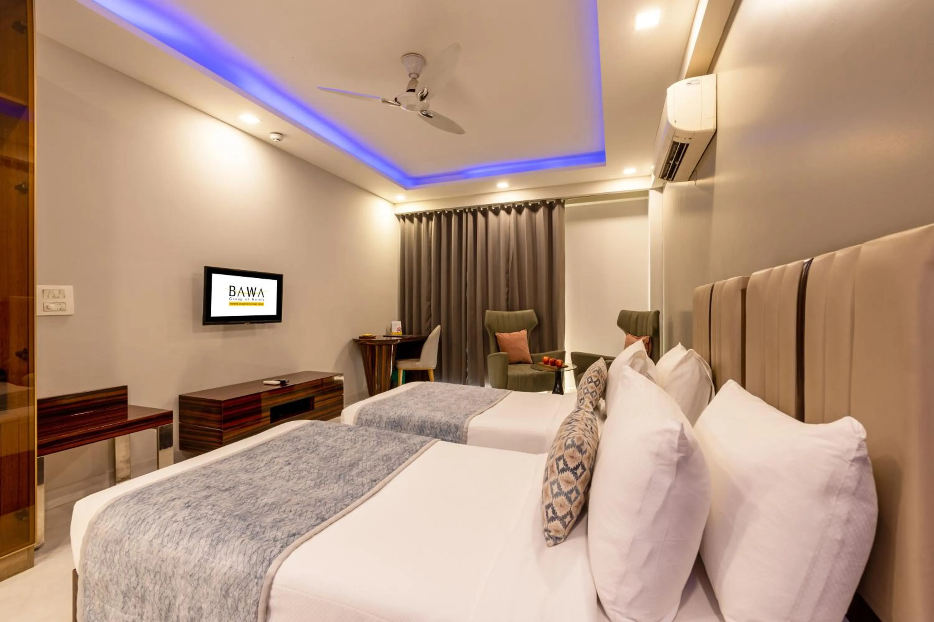 Bedroom, Bed in Hotel Bawa Gurgaon Medanta