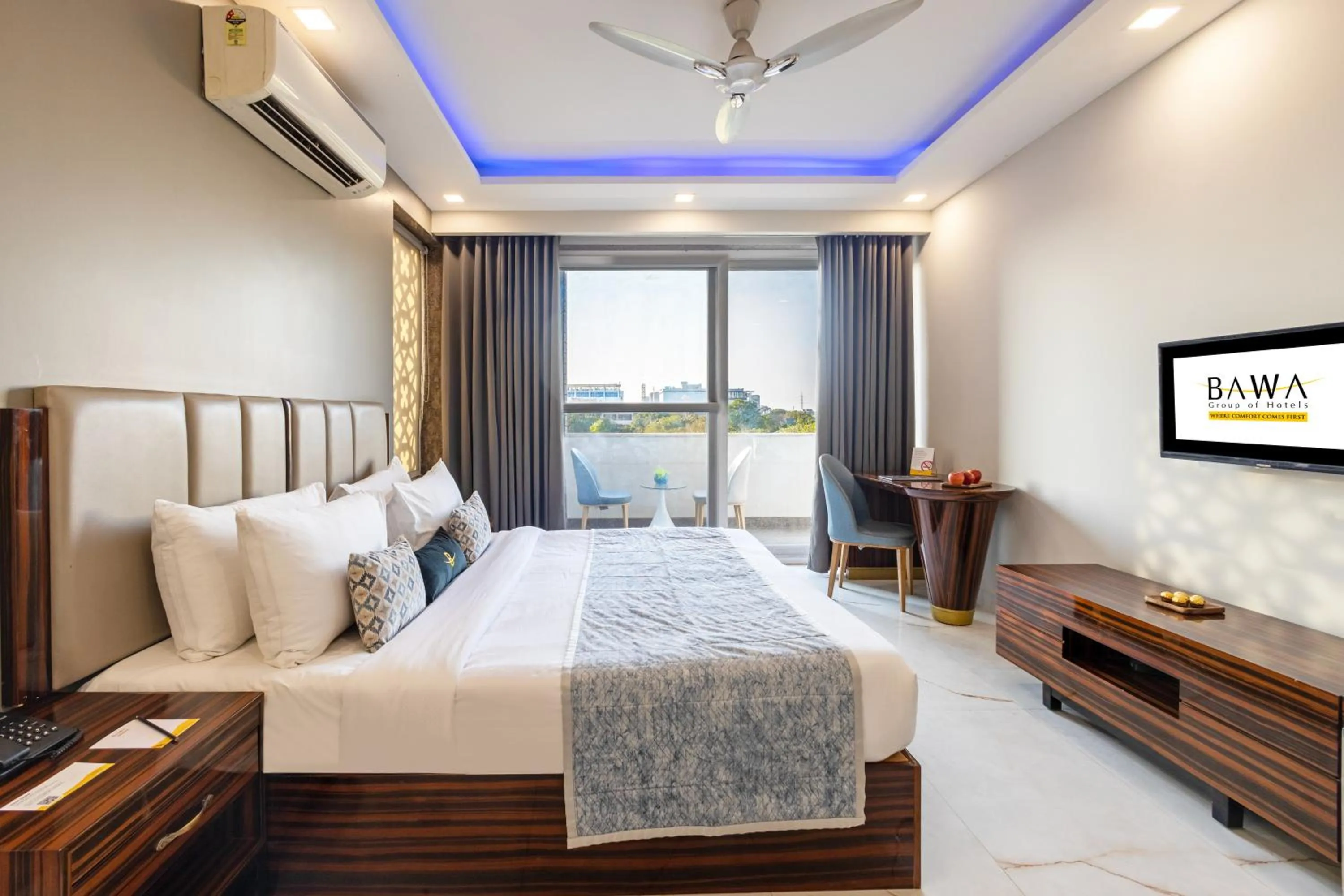 Bed in Hotel Bawa Gurgaon Medanta