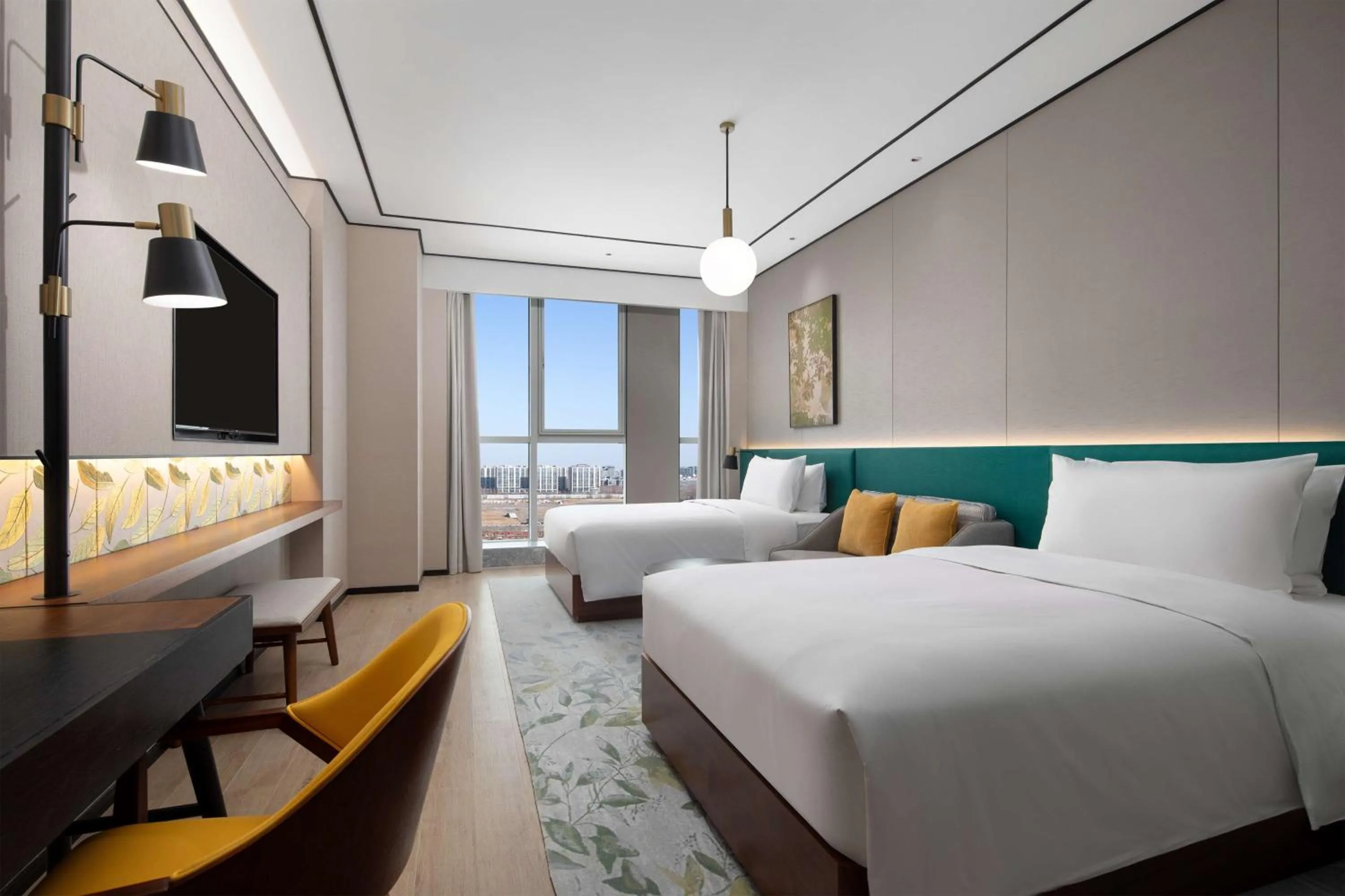 Bed in Hilton Garden Inn Beijing Daxing Jinyuan Road