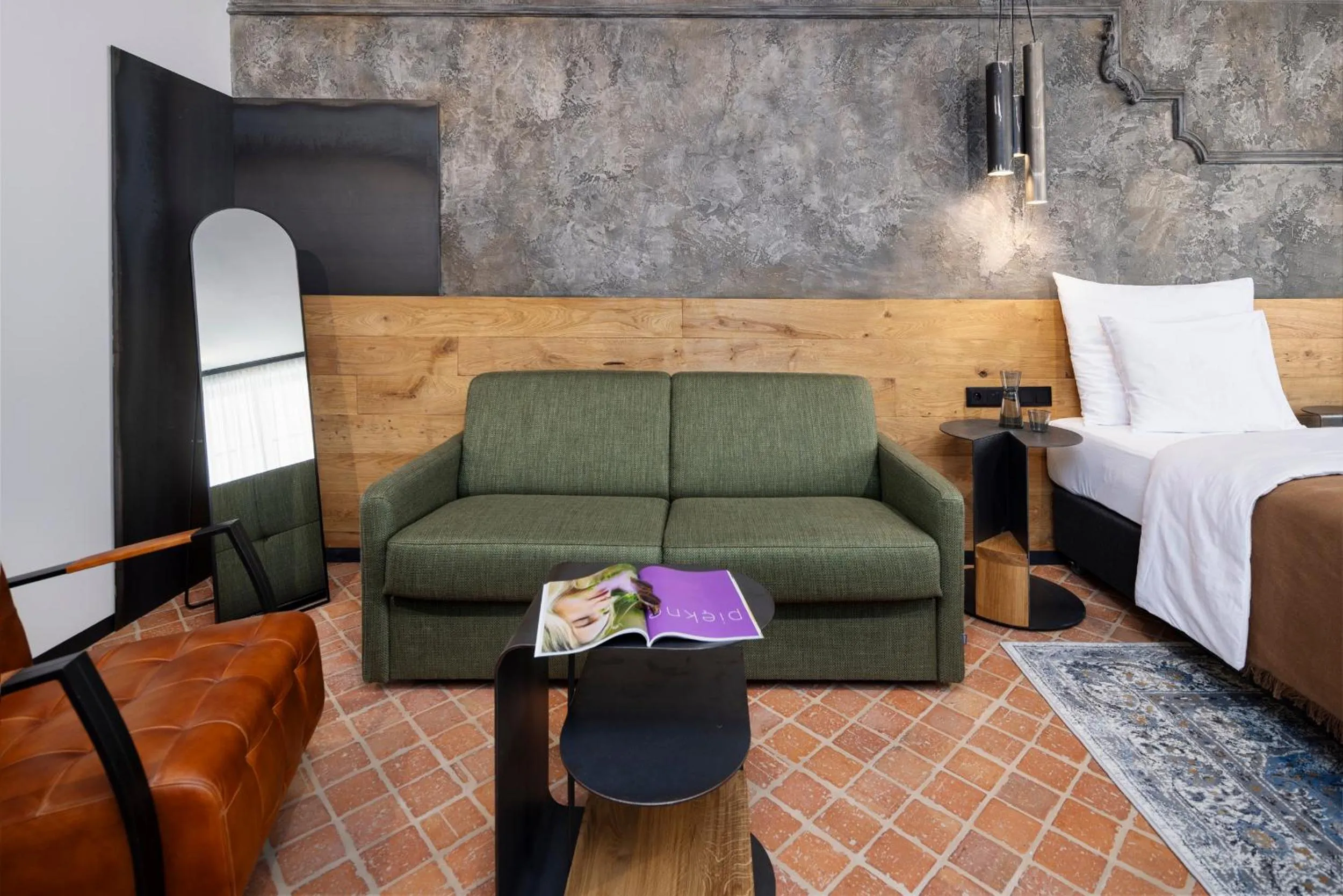 Seating area, Bed in Nomadic Urban Premium Suites