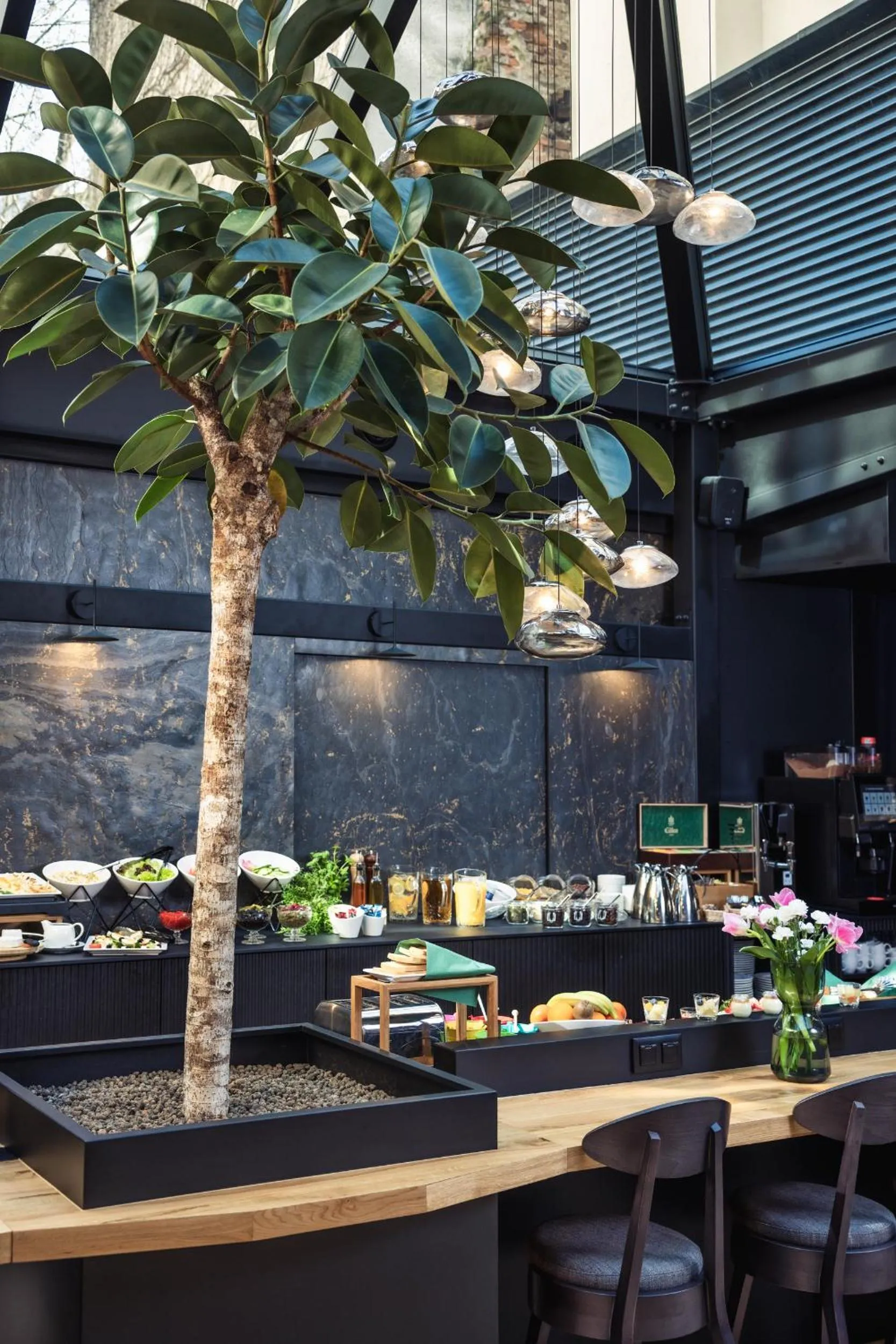 Buffet breakfast in Nomadic Urban Premium Suites