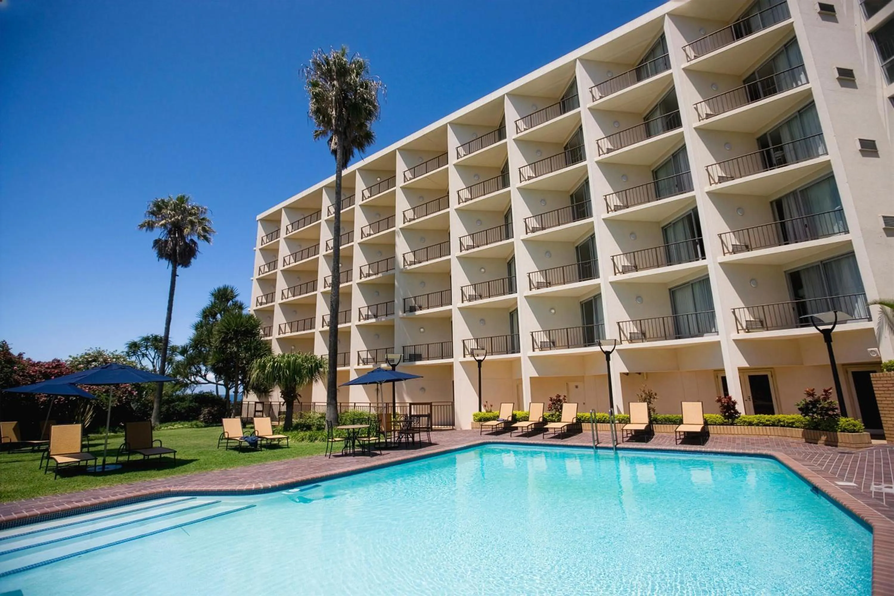 Pool view in Garden Court East London