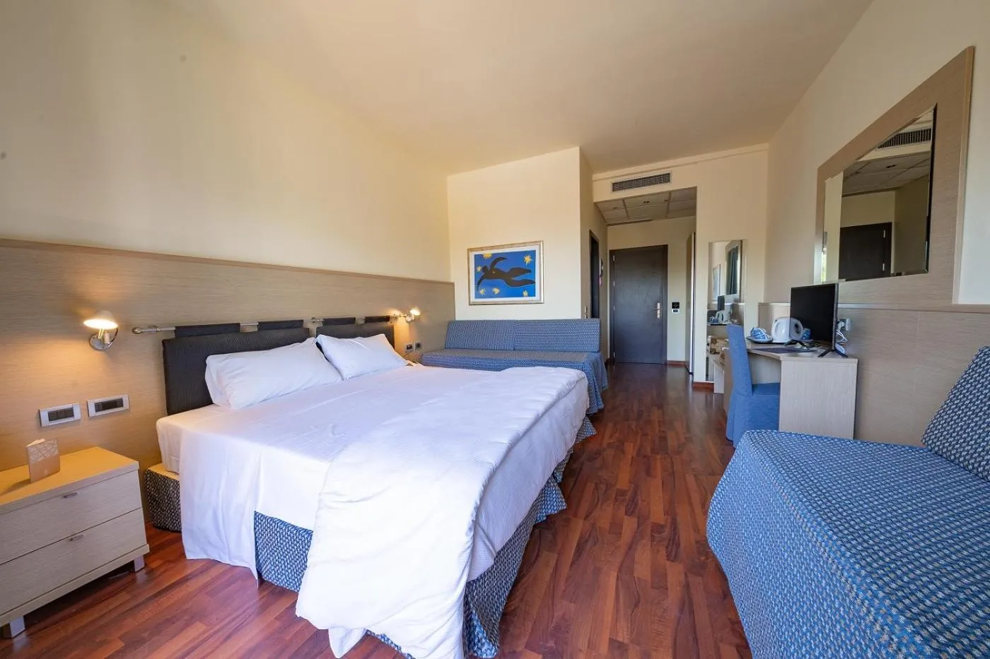 Bed in Il Tridente Hotel