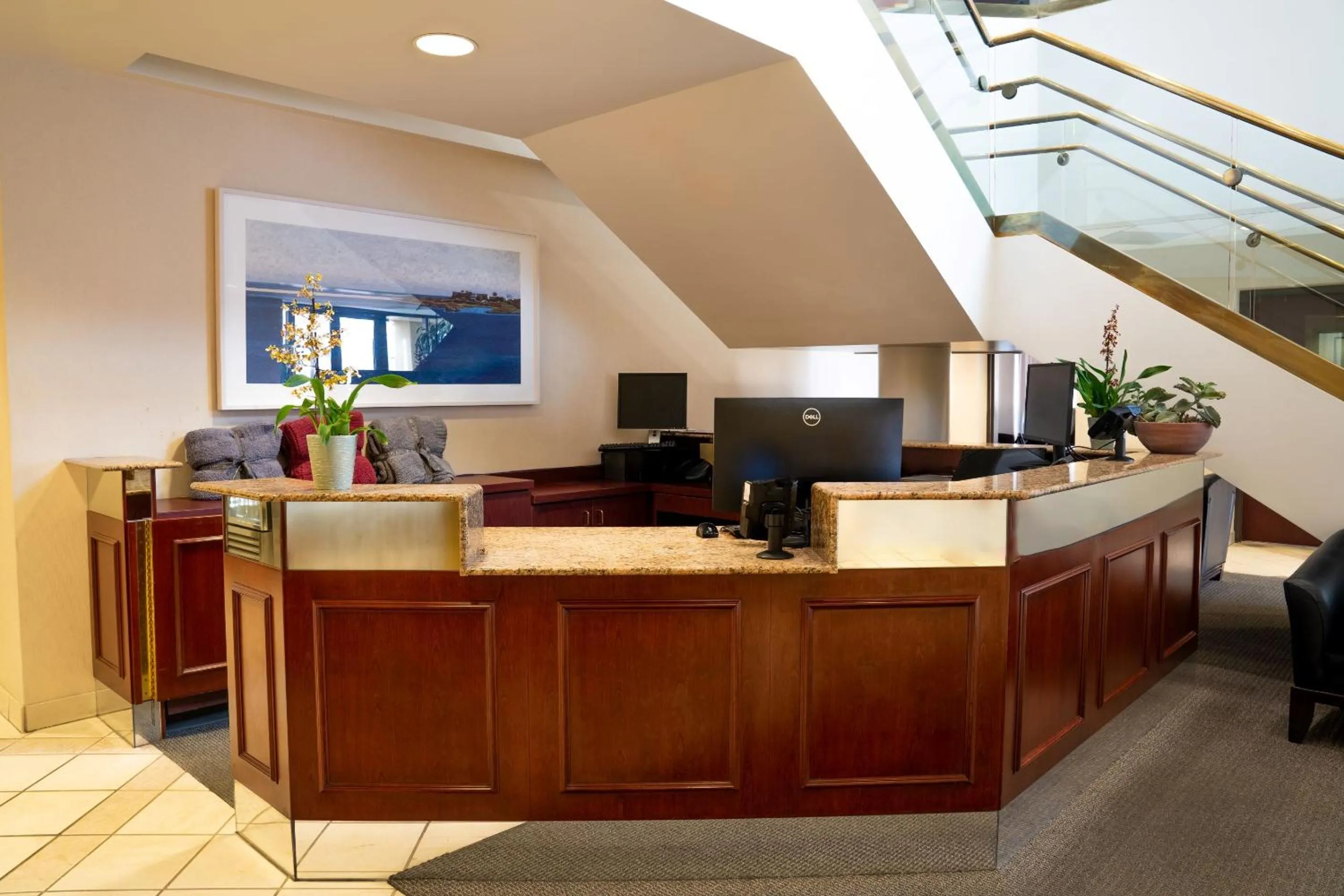 Lobby or reception in Villa Graziadio Executive Center at Pepperdine University