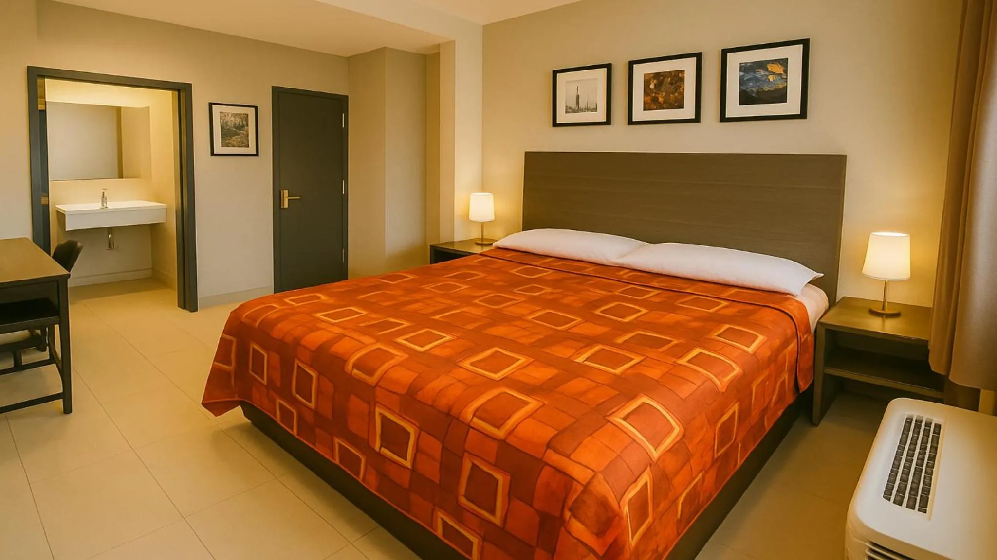 Bedroom, Bed in Hotel Fuego Bronx YANKEE STADIUM