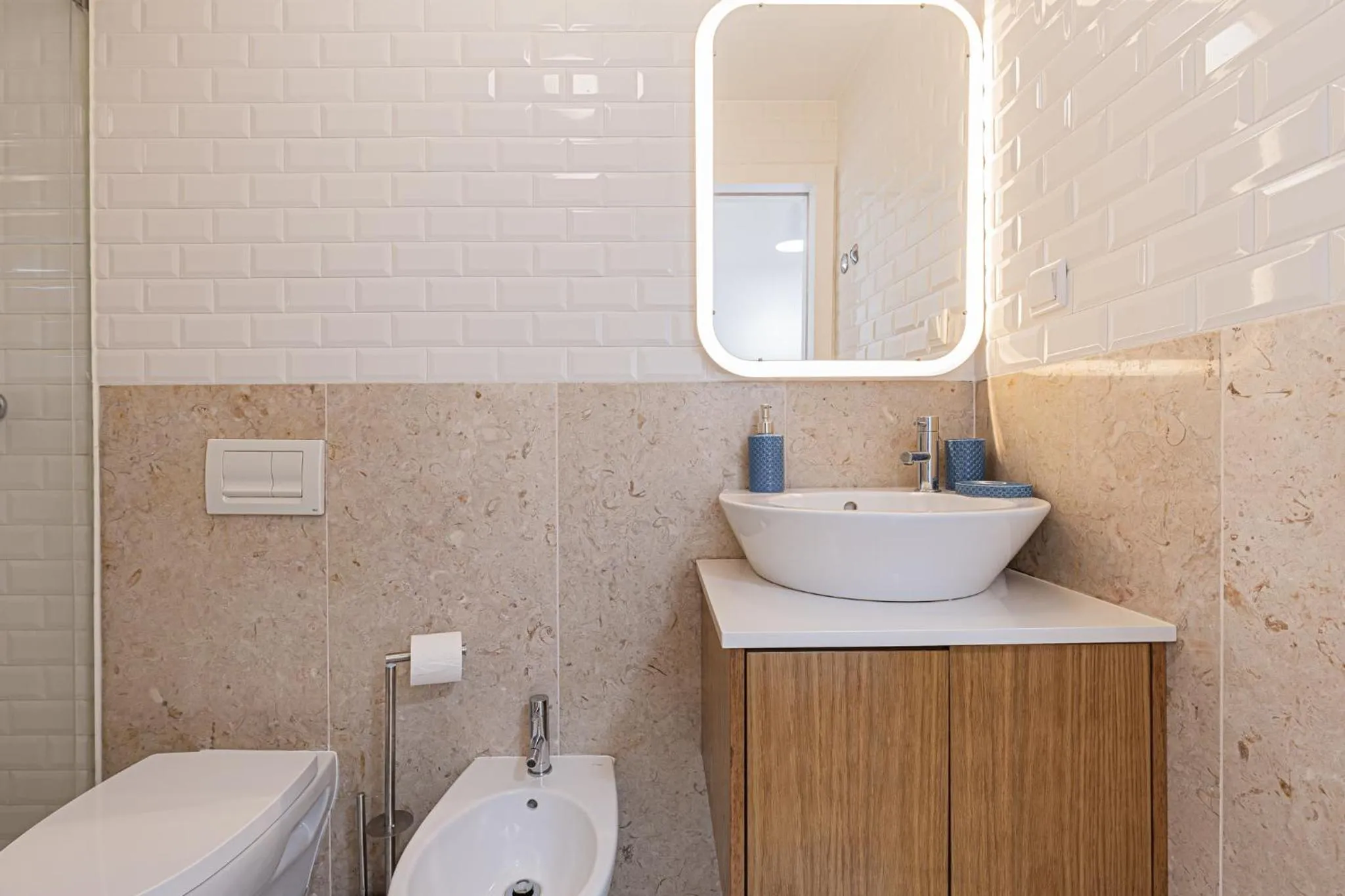 Bathroom in Barbadinhos Apartments in Lisbon Historic Neighborhood