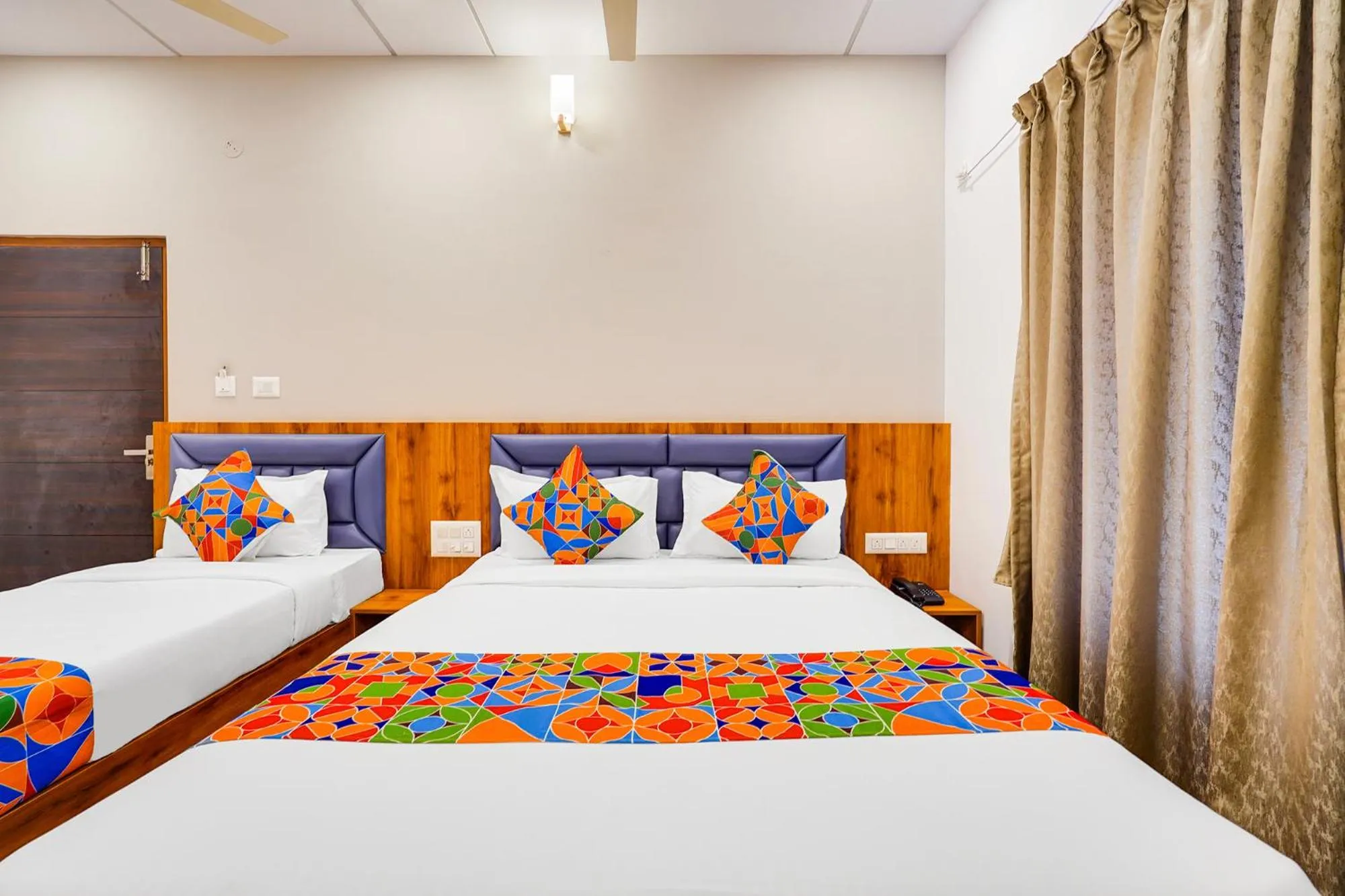 Bed in FabHotel Royal Grand - Basaveshwar Nagar