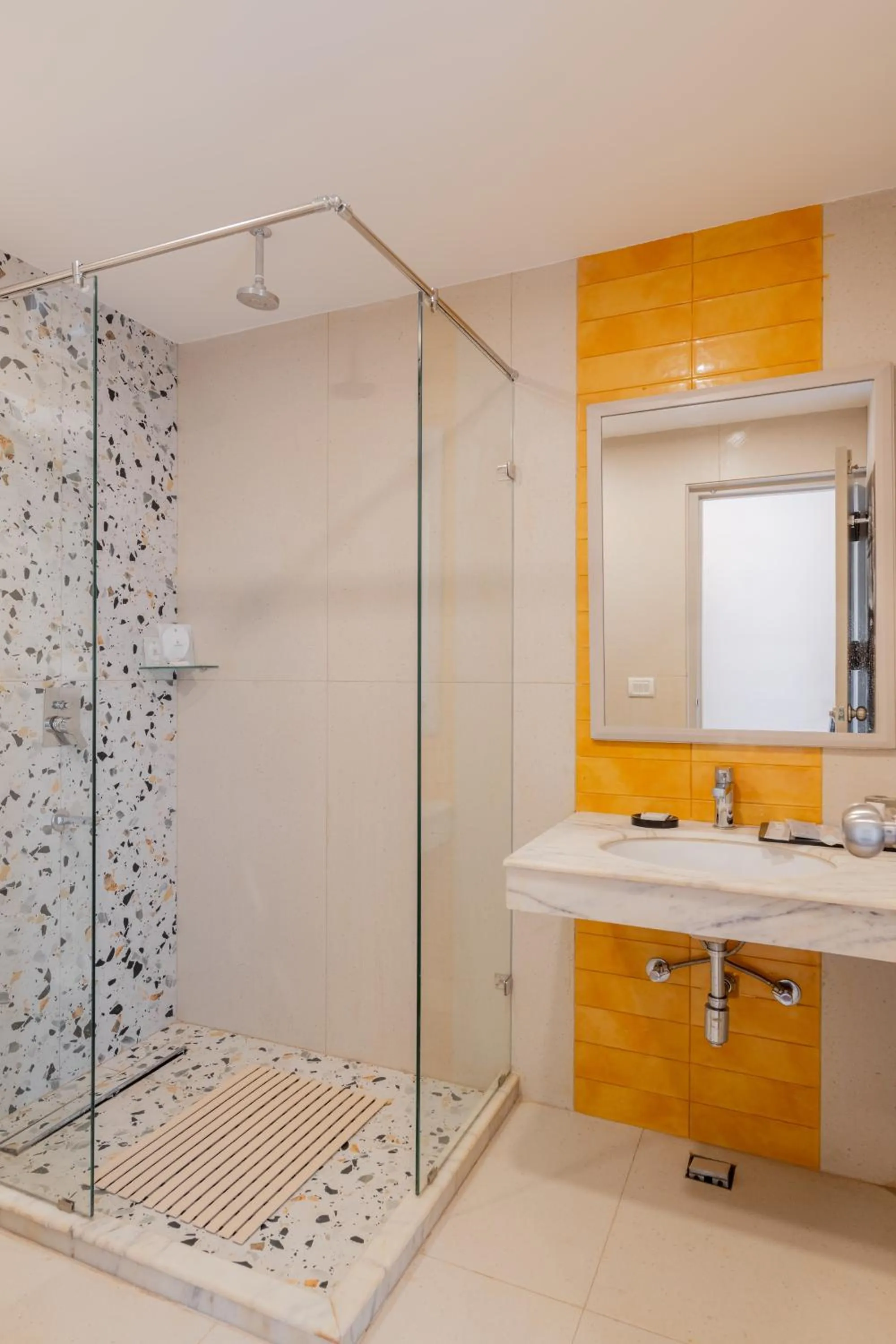 Bathroom in Bedzzz Xclusiv Morjim, Goa By Leisure Hotels