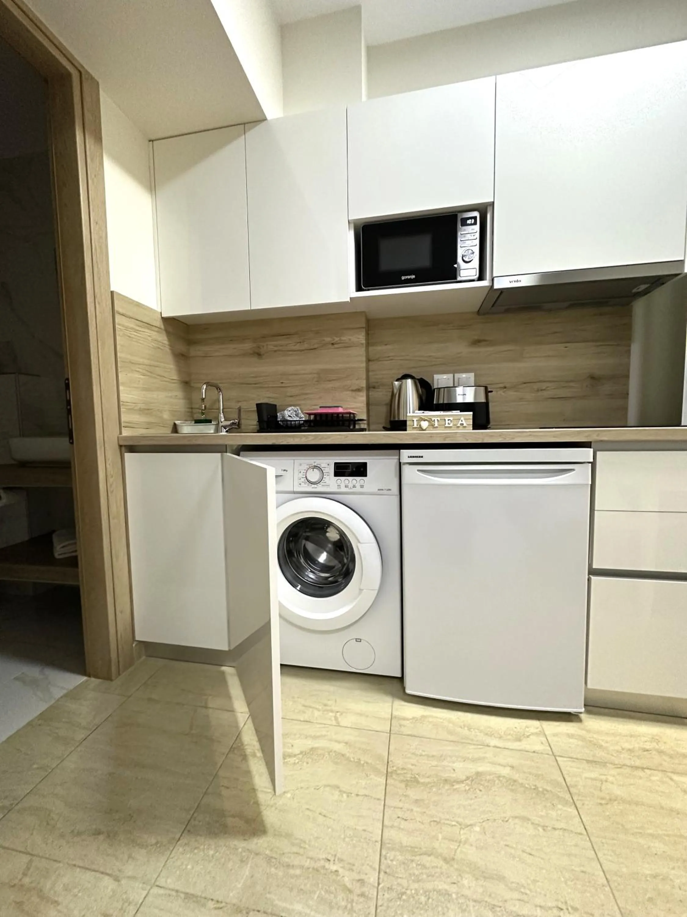 Kitchen or kitchenette in Navarino Luxe Suites