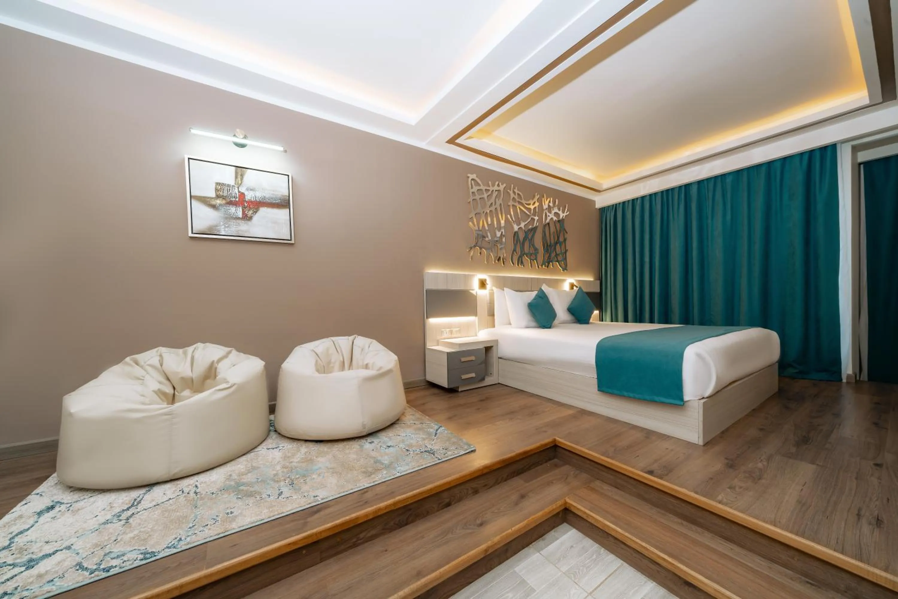 Bed in SIRENA BEACH RESORT & SPA