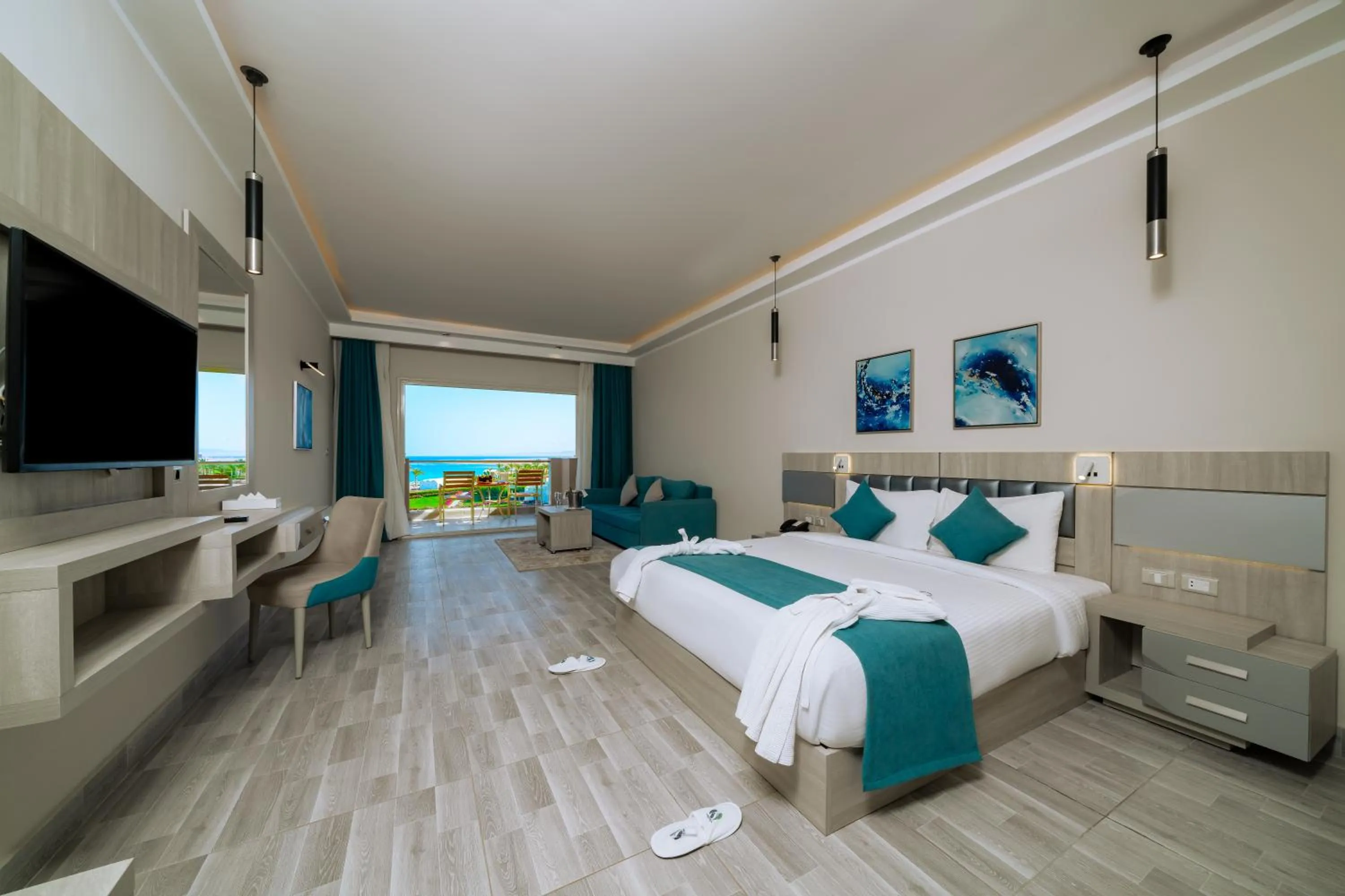 Bed in SIRENA BEACH RESORT & SPA
