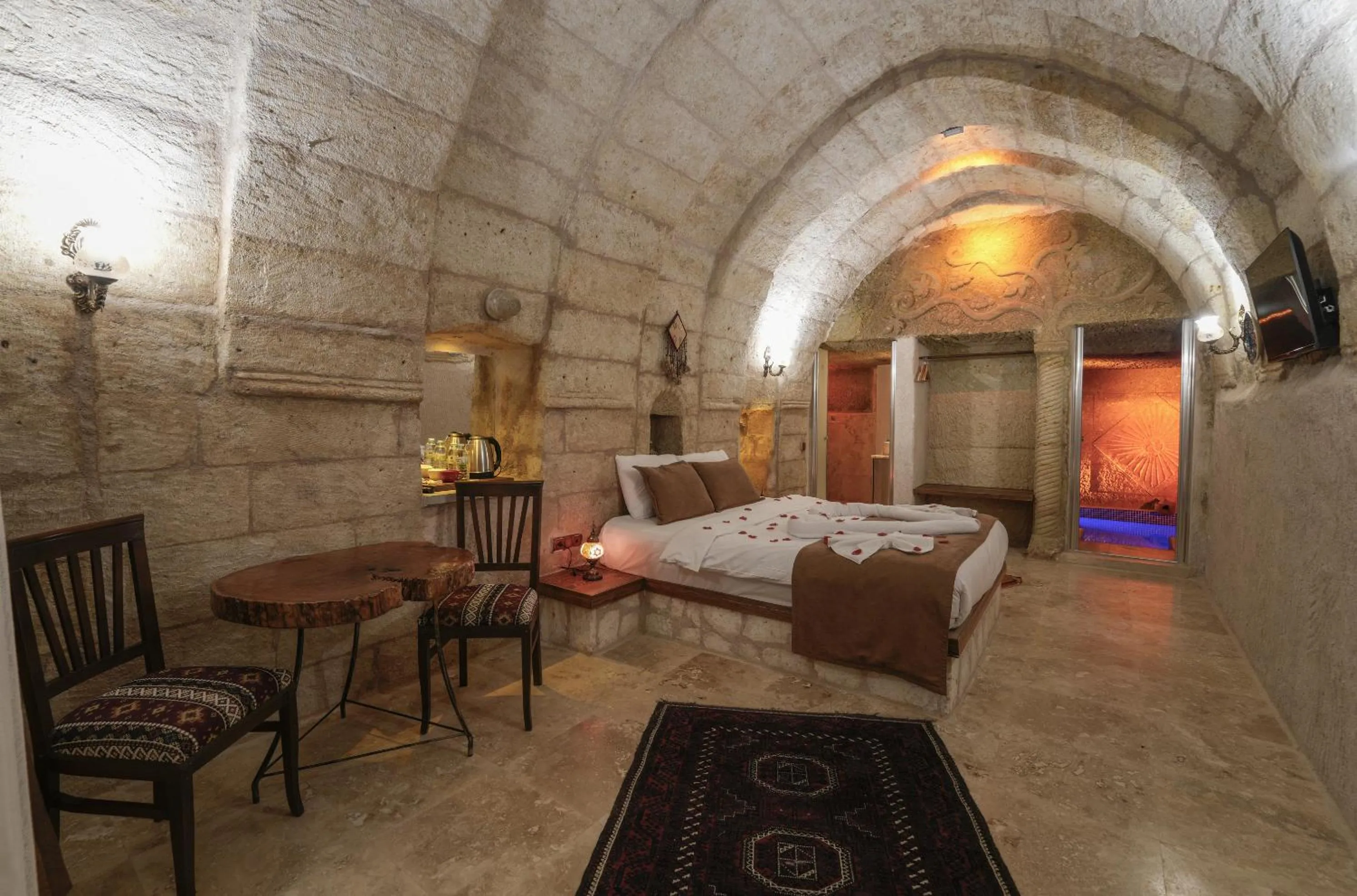 Seating area in By Yüksel Cave