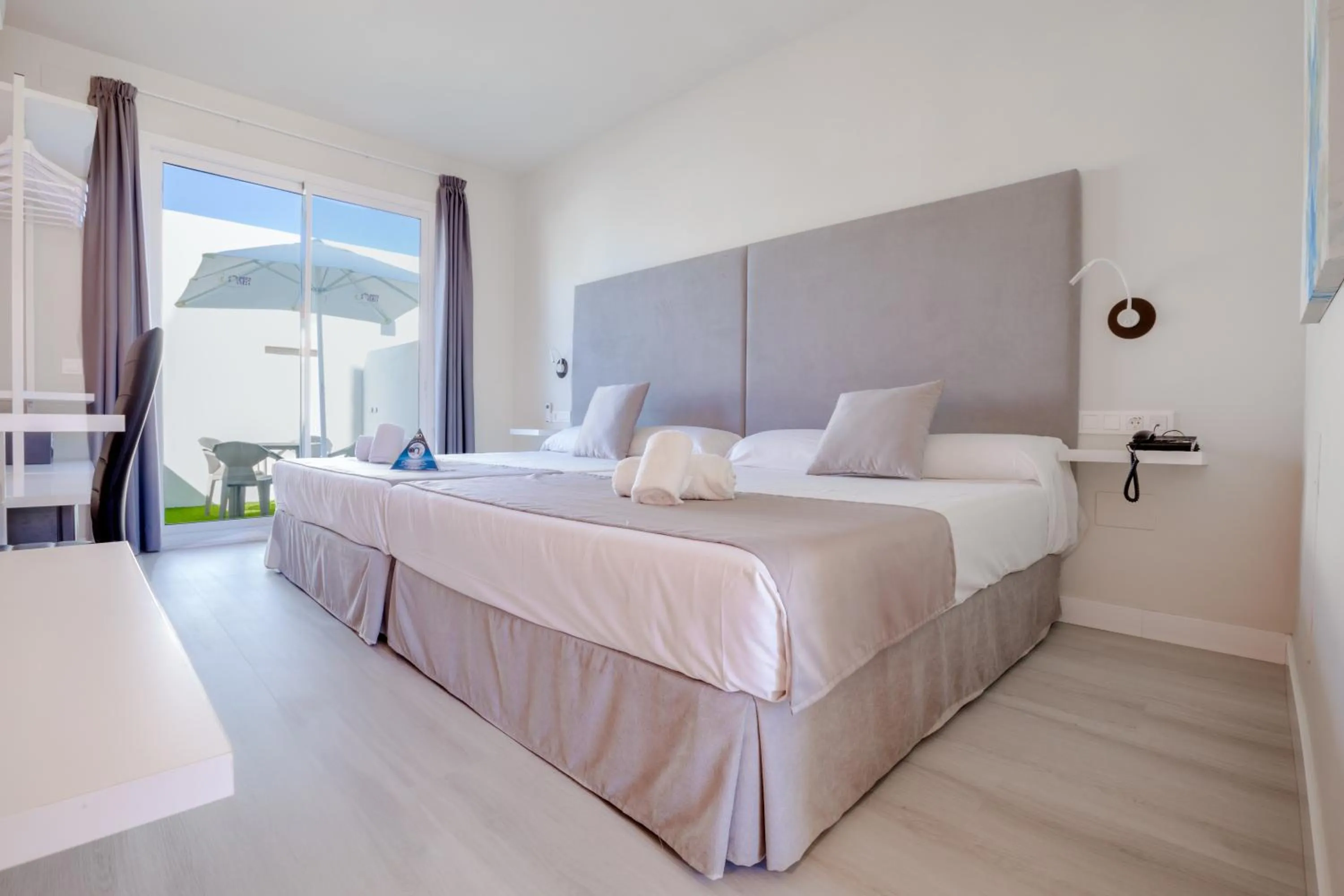 Patio, Bed in ON City Resort All Inclusive Prime