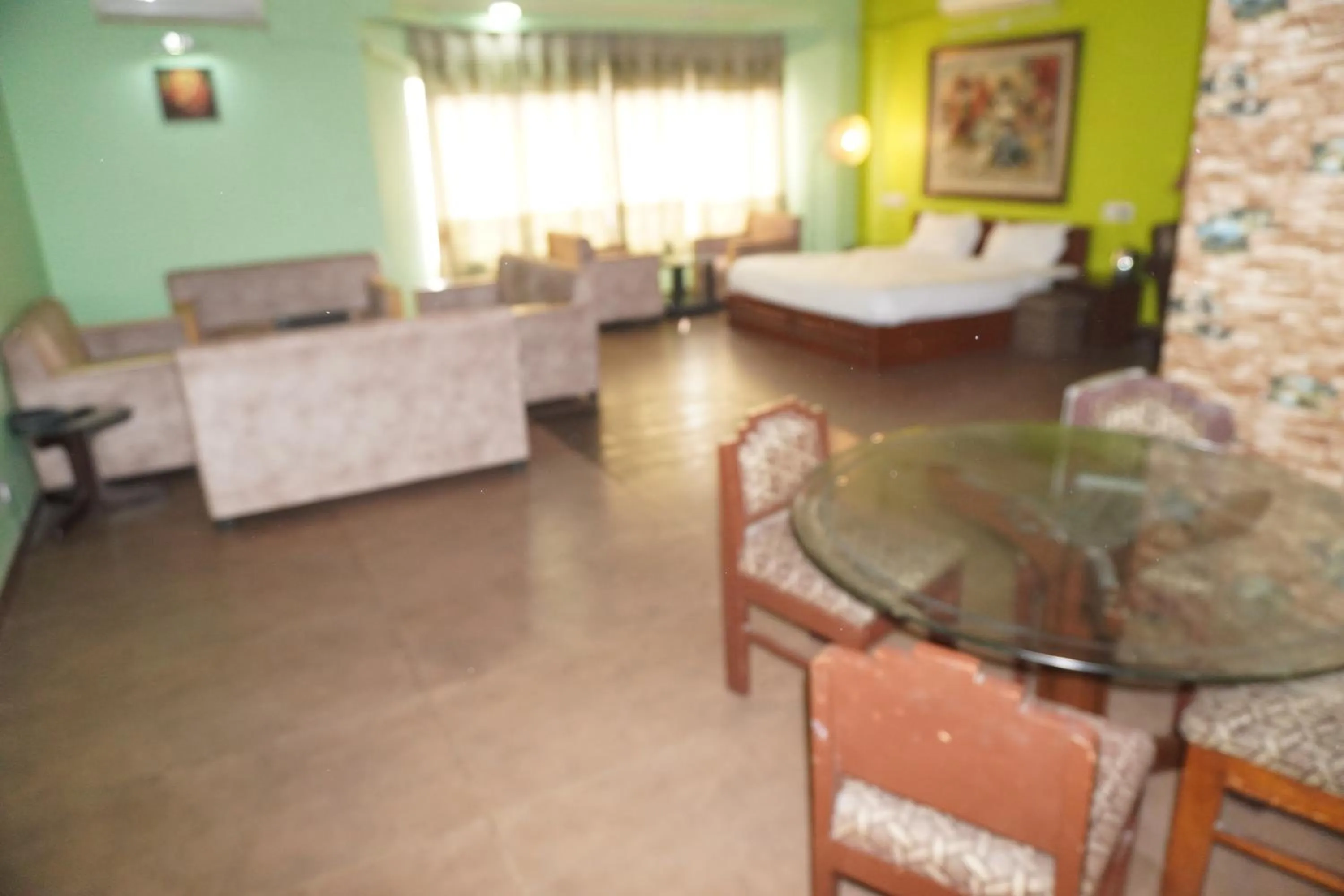 Bed in Hotel Maya international