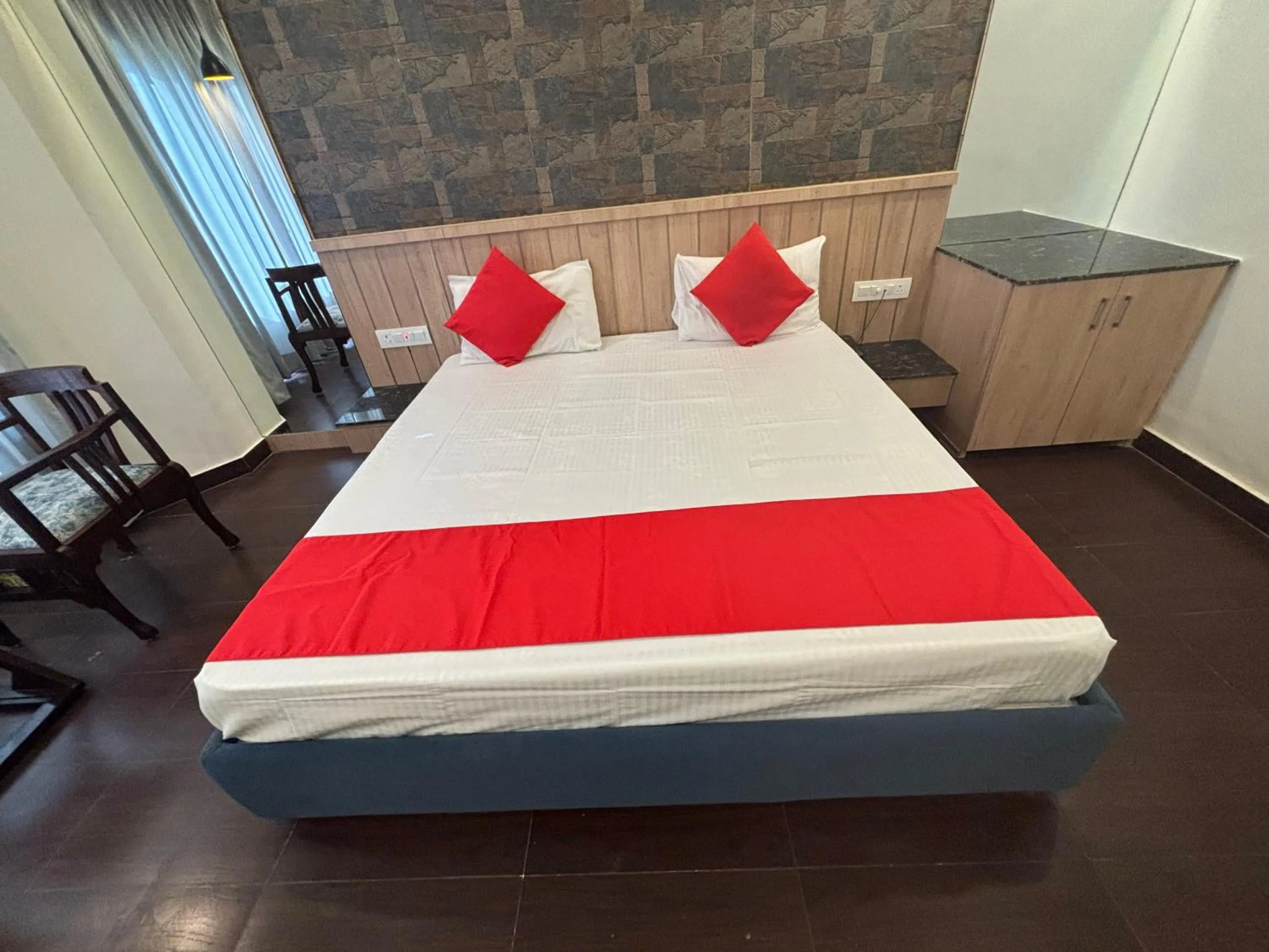 Bed in Hotel Maya international