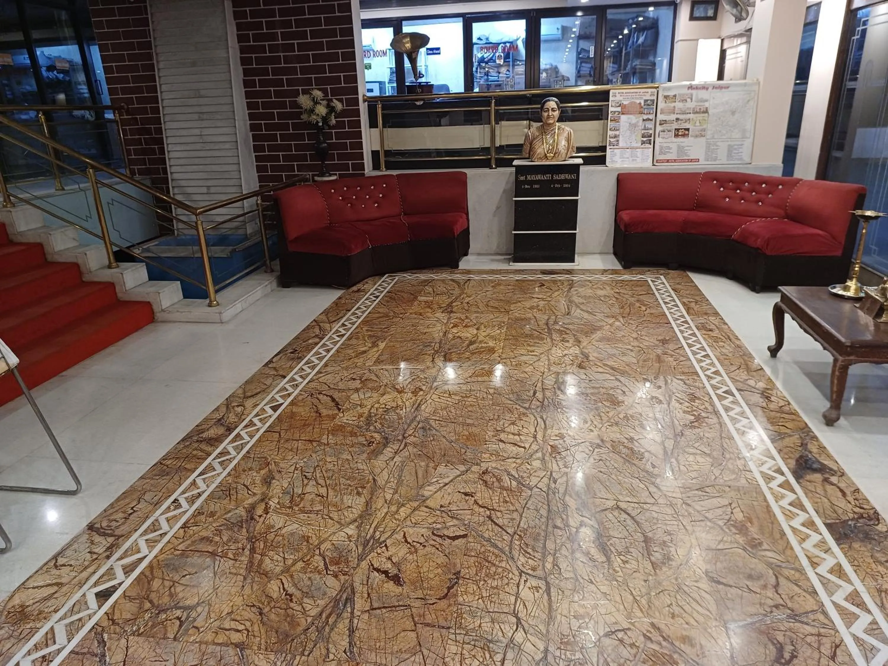 Seating area in Hotel Maya international