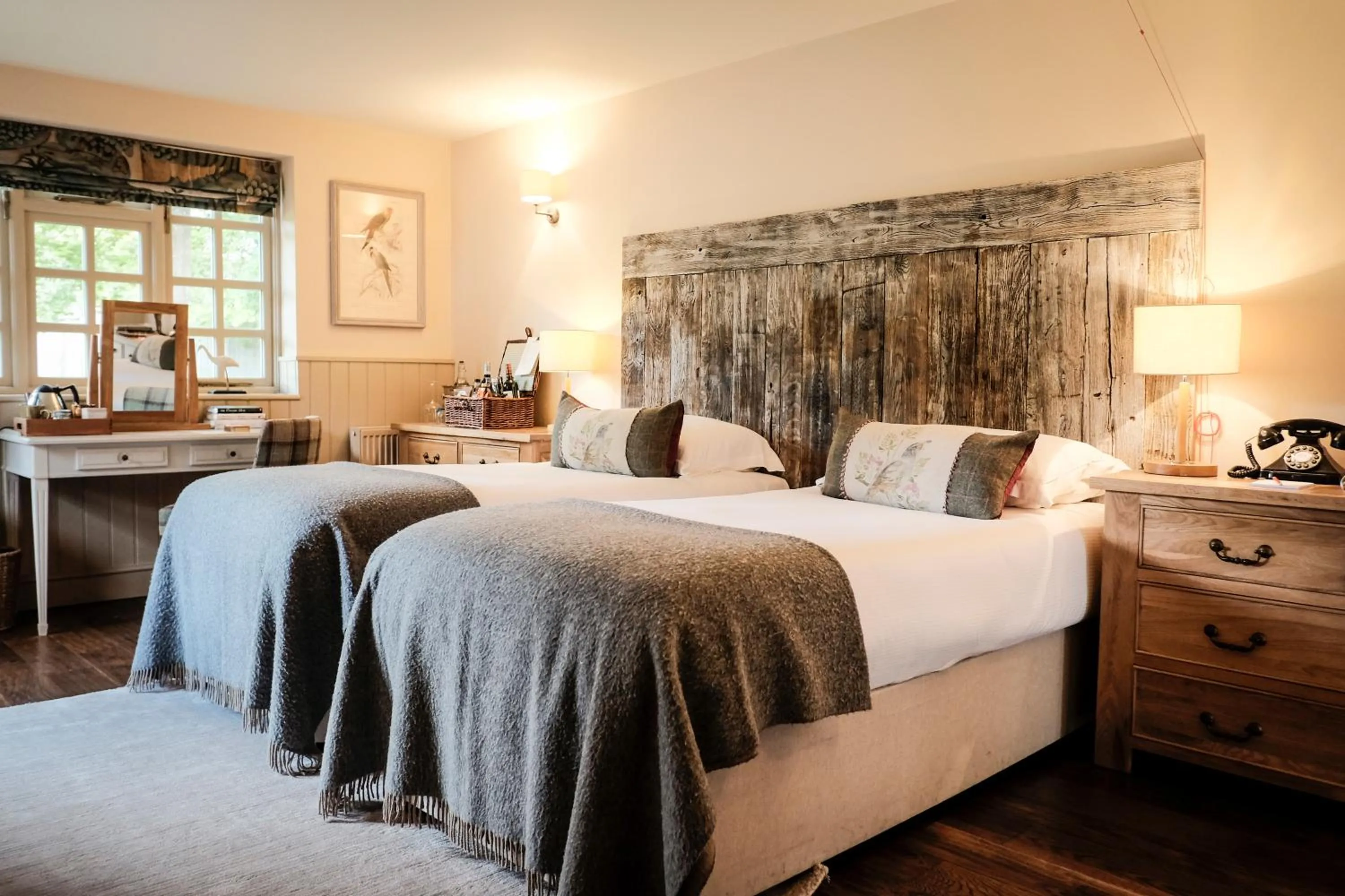 Bedroom, Bed in The White Buck