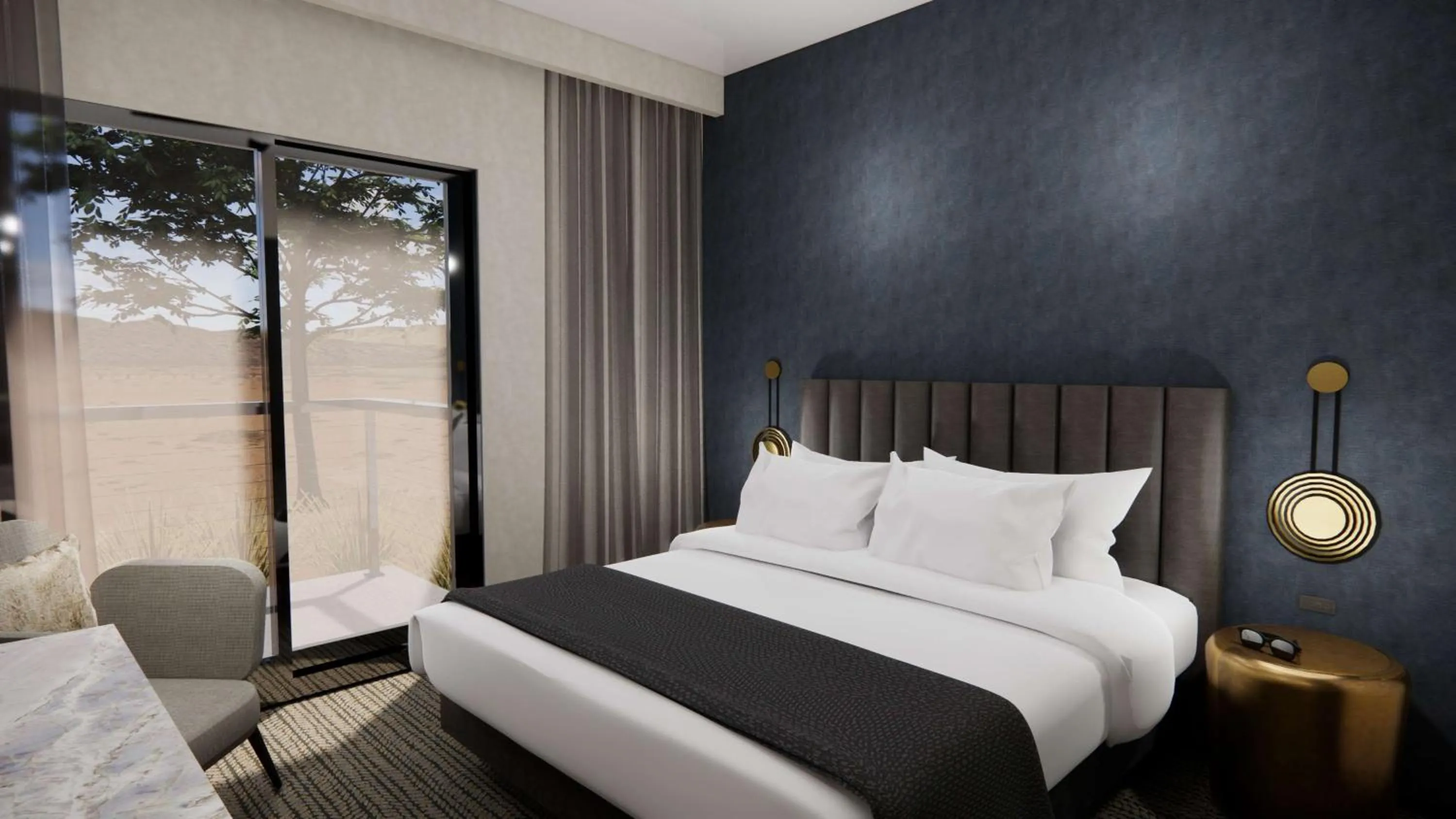 Photo of the whole room, Bed in Black Desert Resort