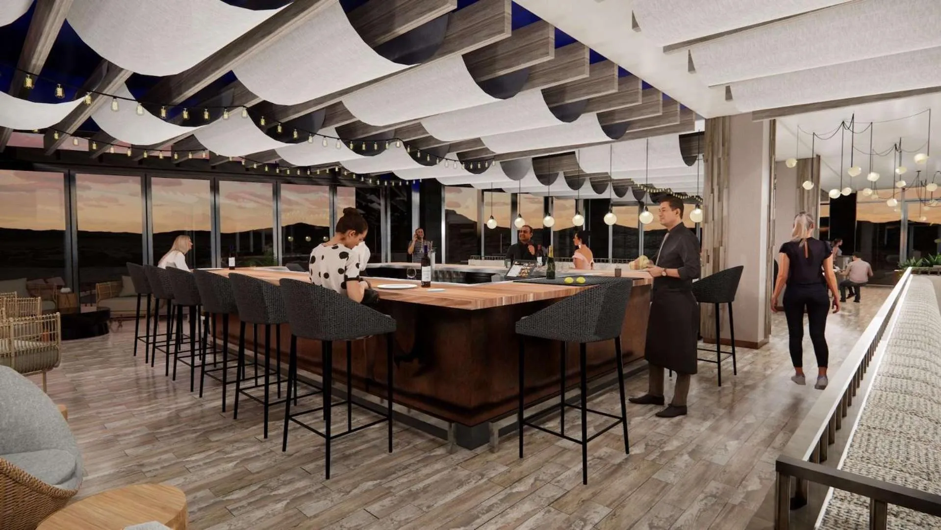 Lounge or bar in Black Desert Resort