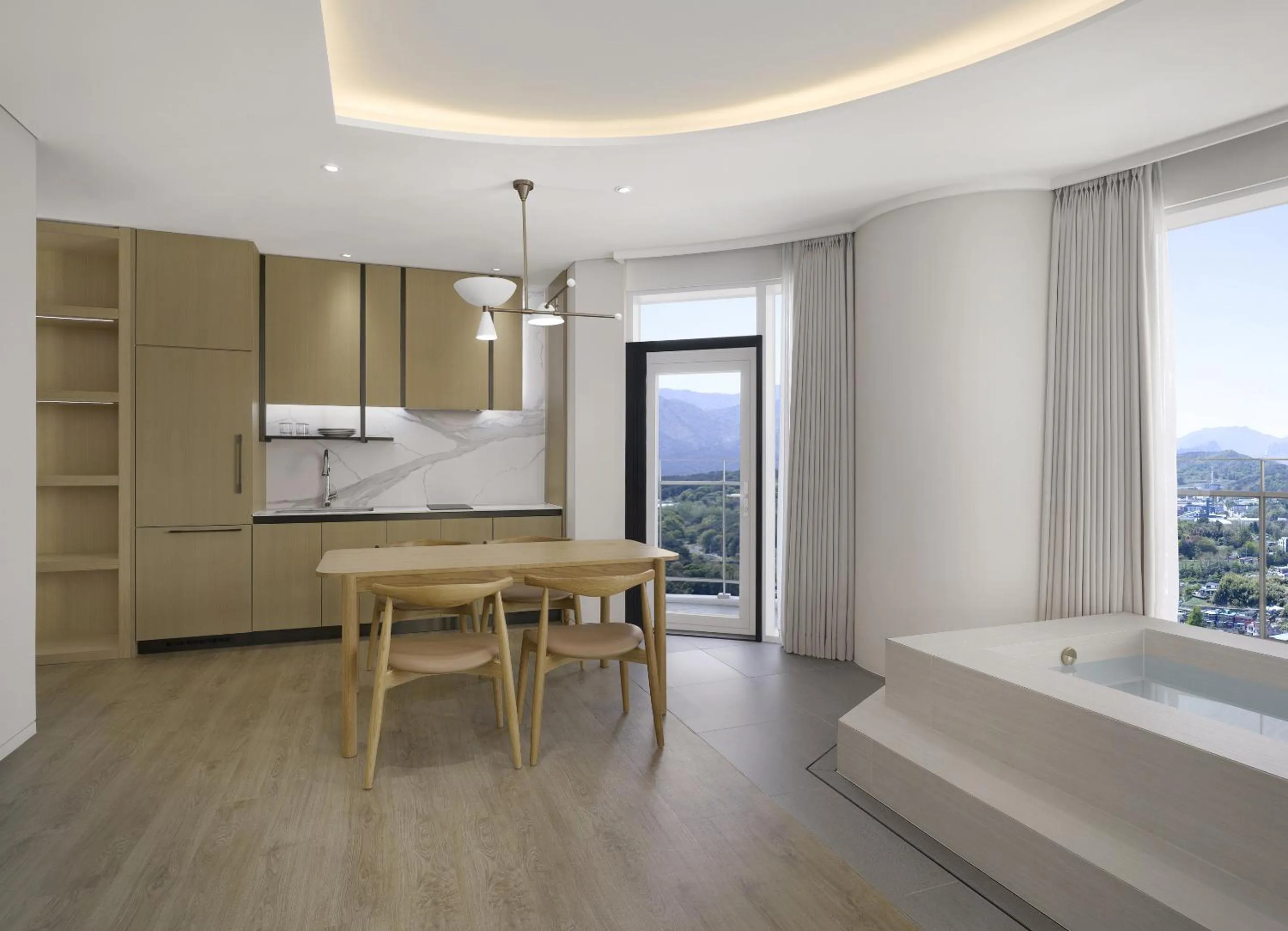 Living room, Bed in Cassia Sokcho