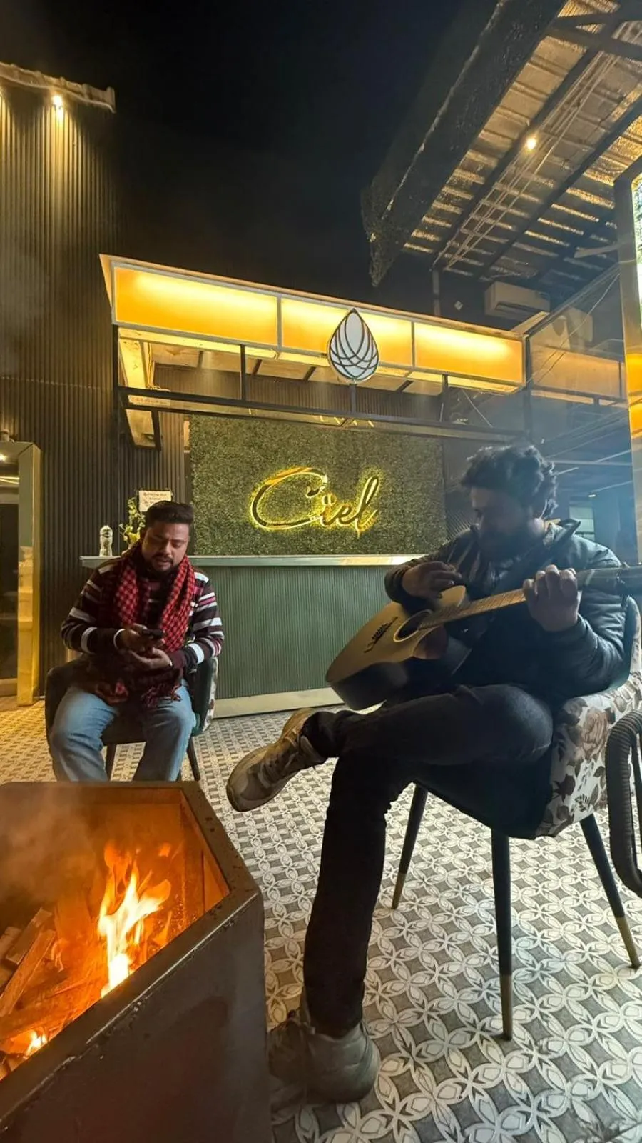 fireplace in SKI Hotels and Resorts Rishikesh