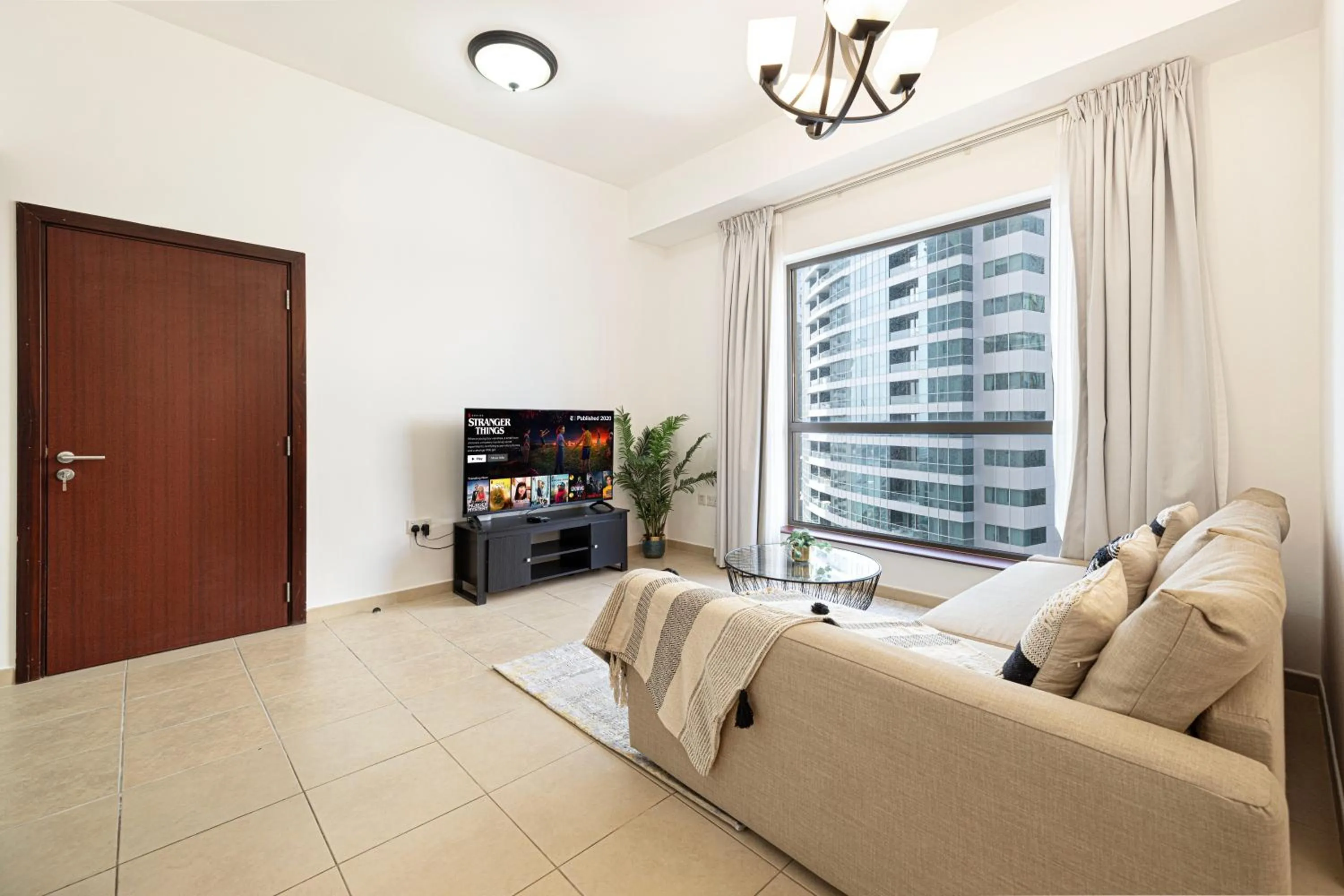 Living room in Salt of the Ocean in JBR by Lagom