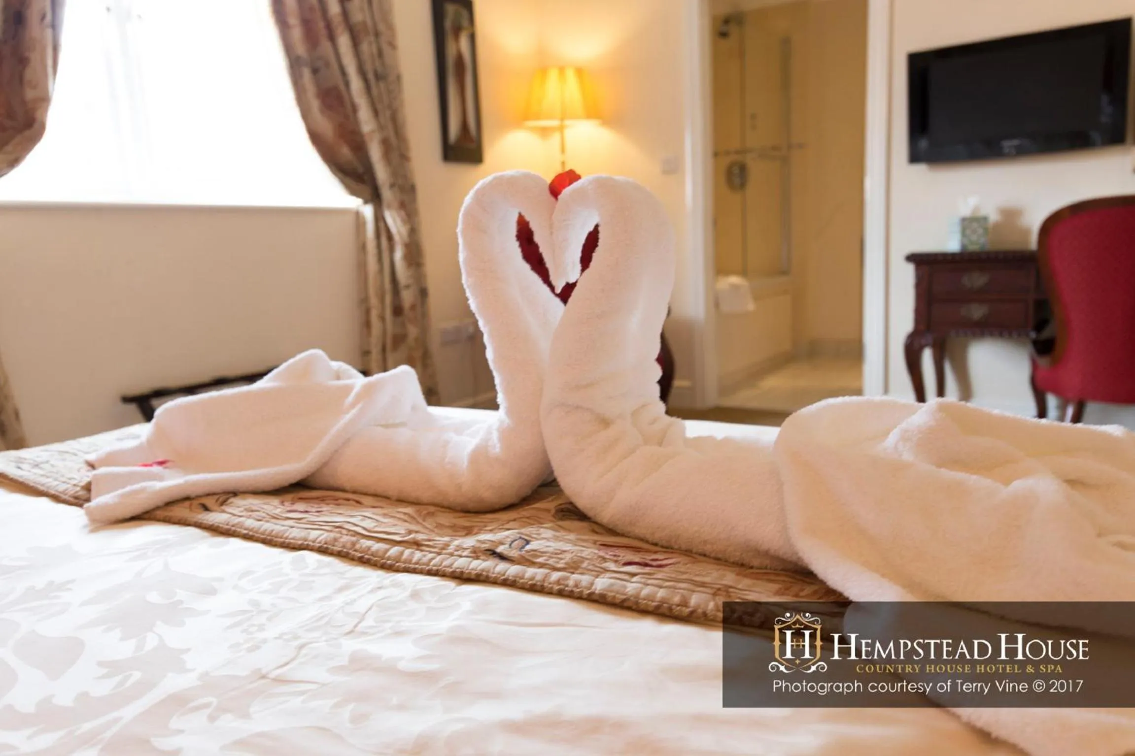 Decorative detail, Bed in Hempstead House Hotel & Restaurant