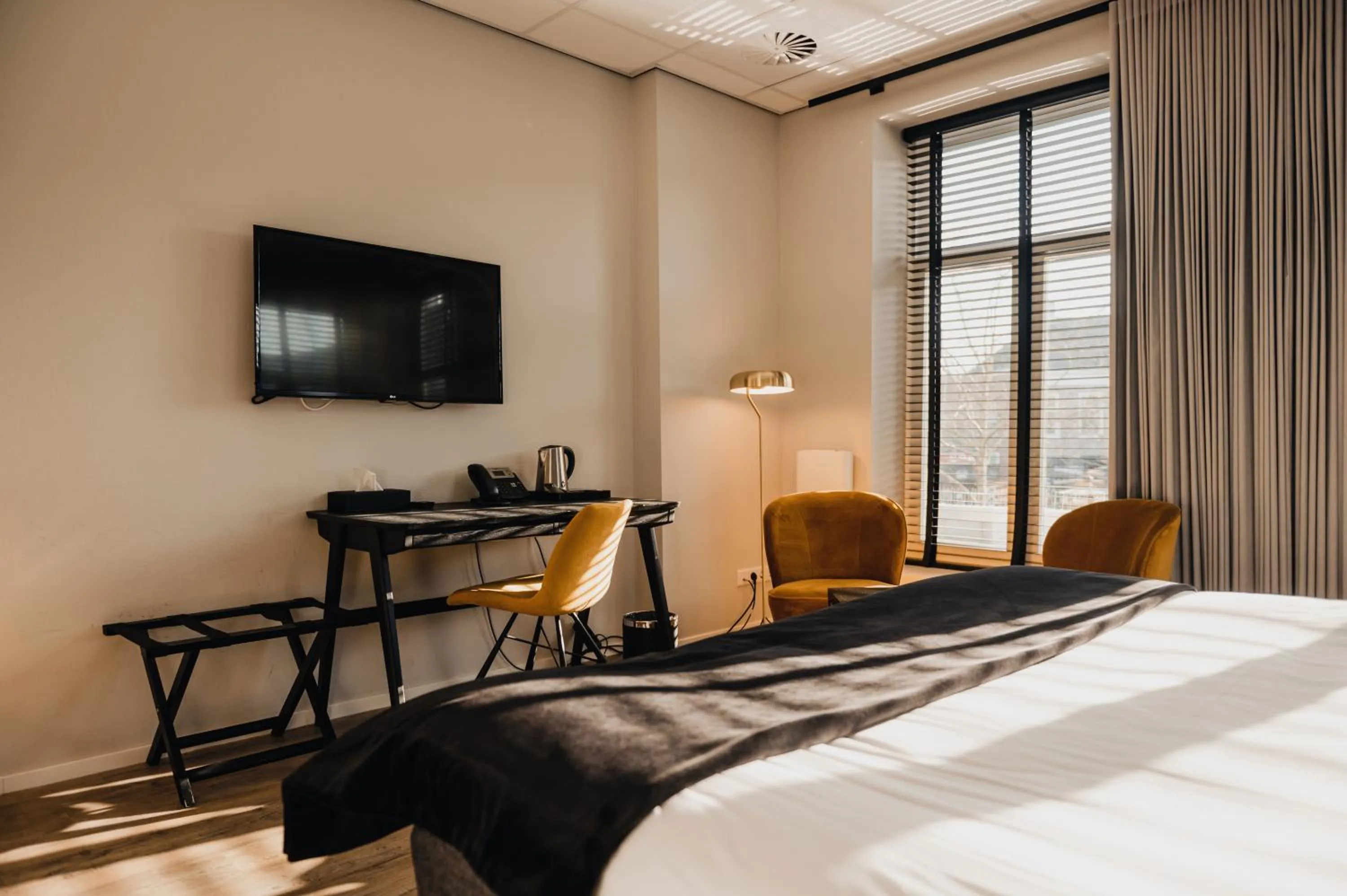 Bed in City Hotel de Jonge