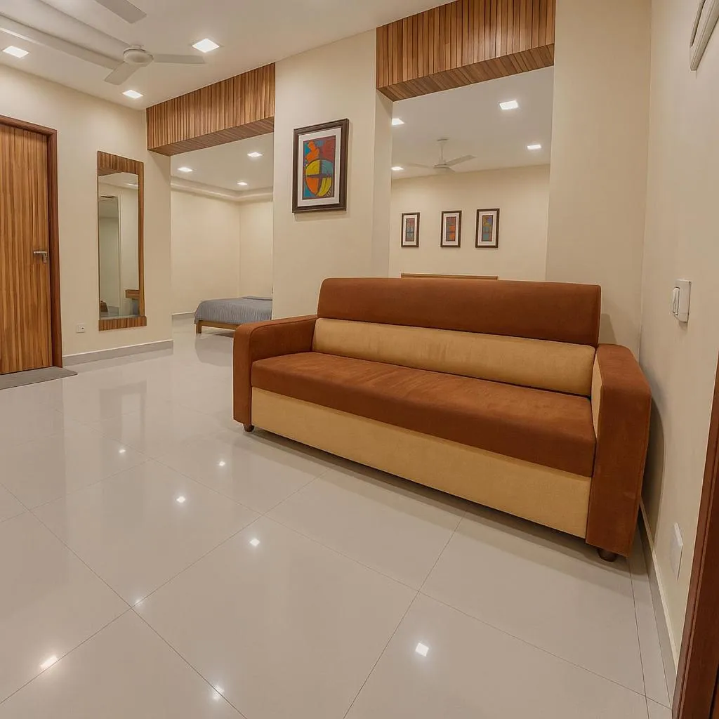 Living room in StayGuru Park View Residency