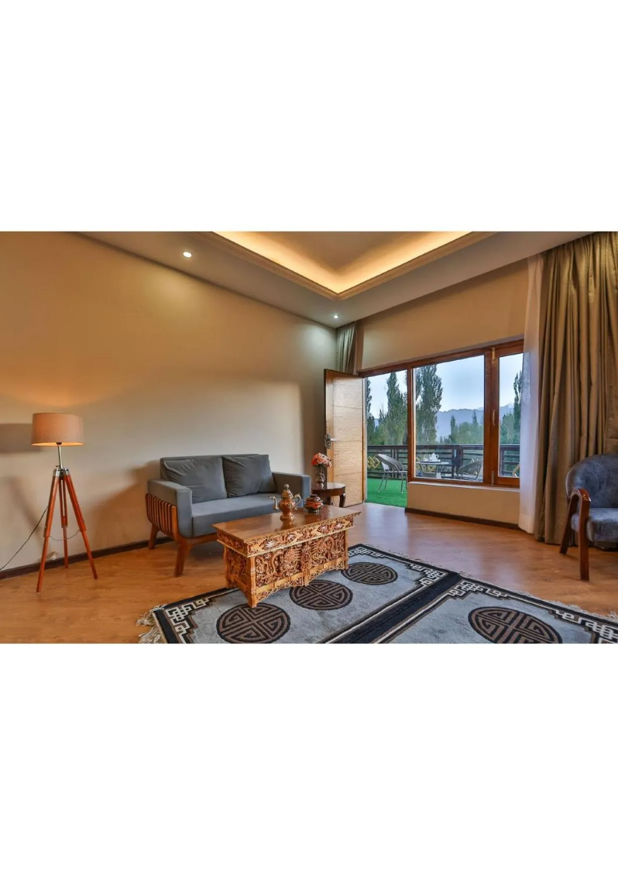 Seating area in The Kart-Sey Ladakh