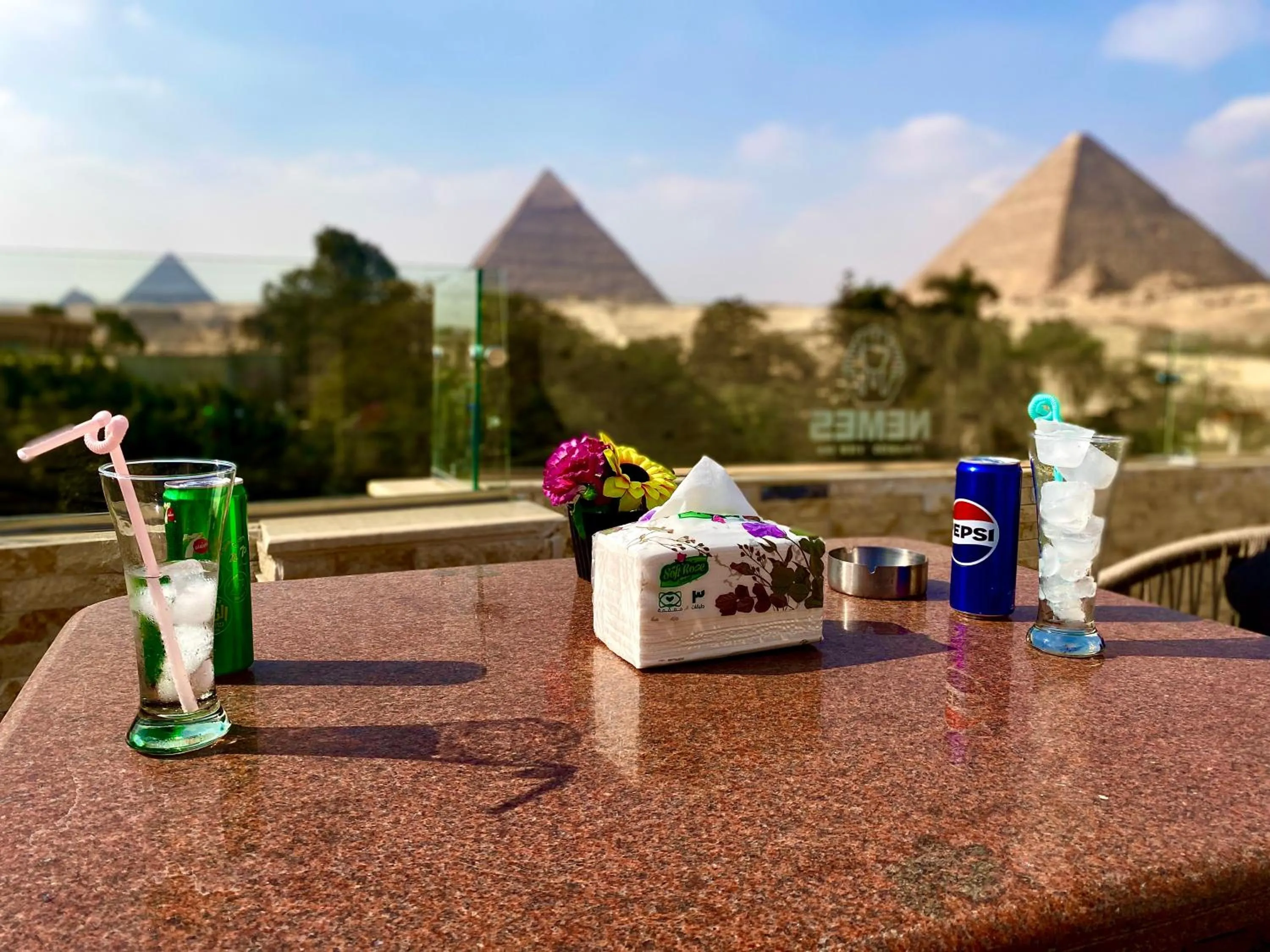 Balcony/Terrace in NEMES Pyramids View INN