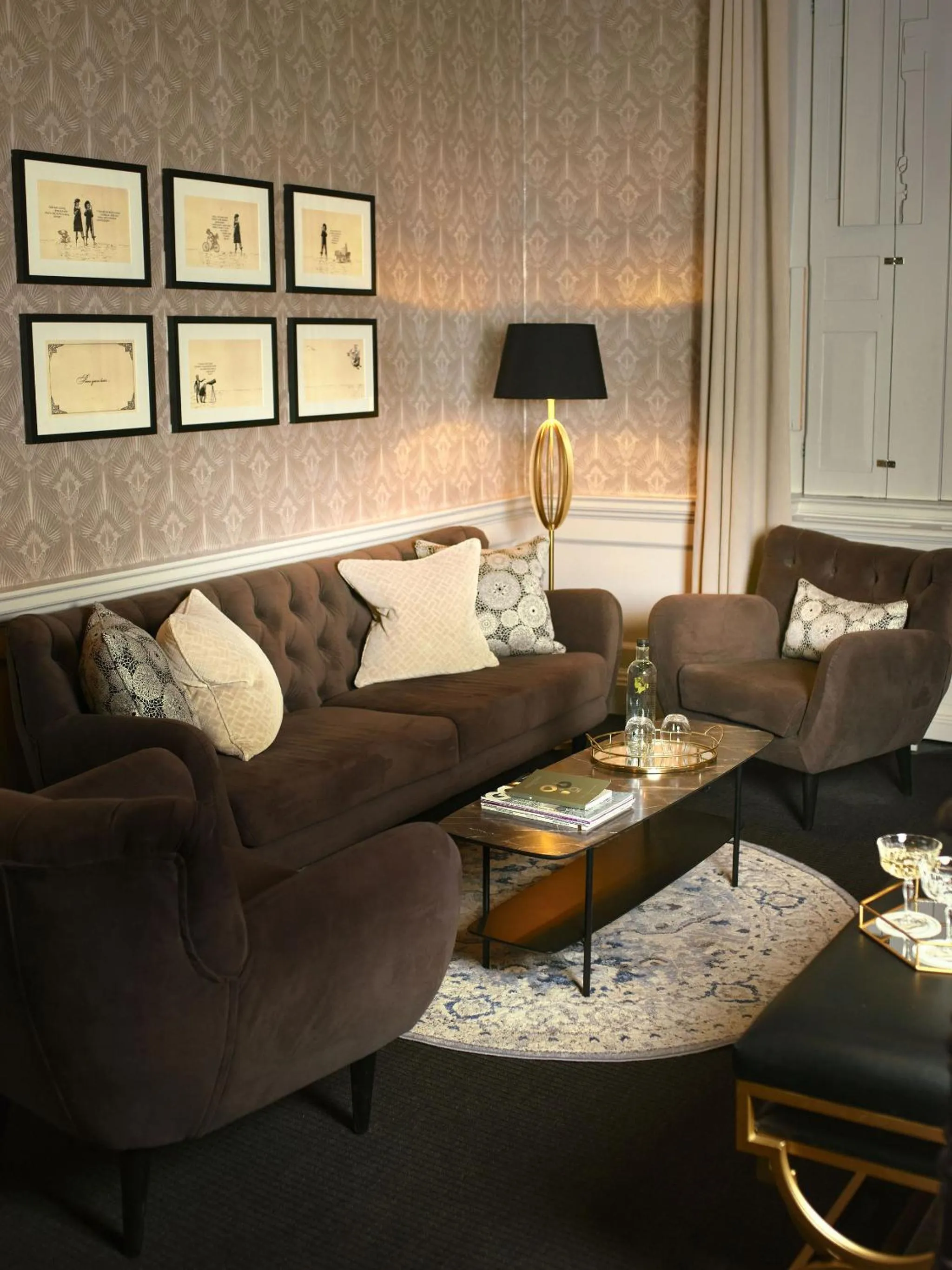 Seating area in The Queensberry Hotel