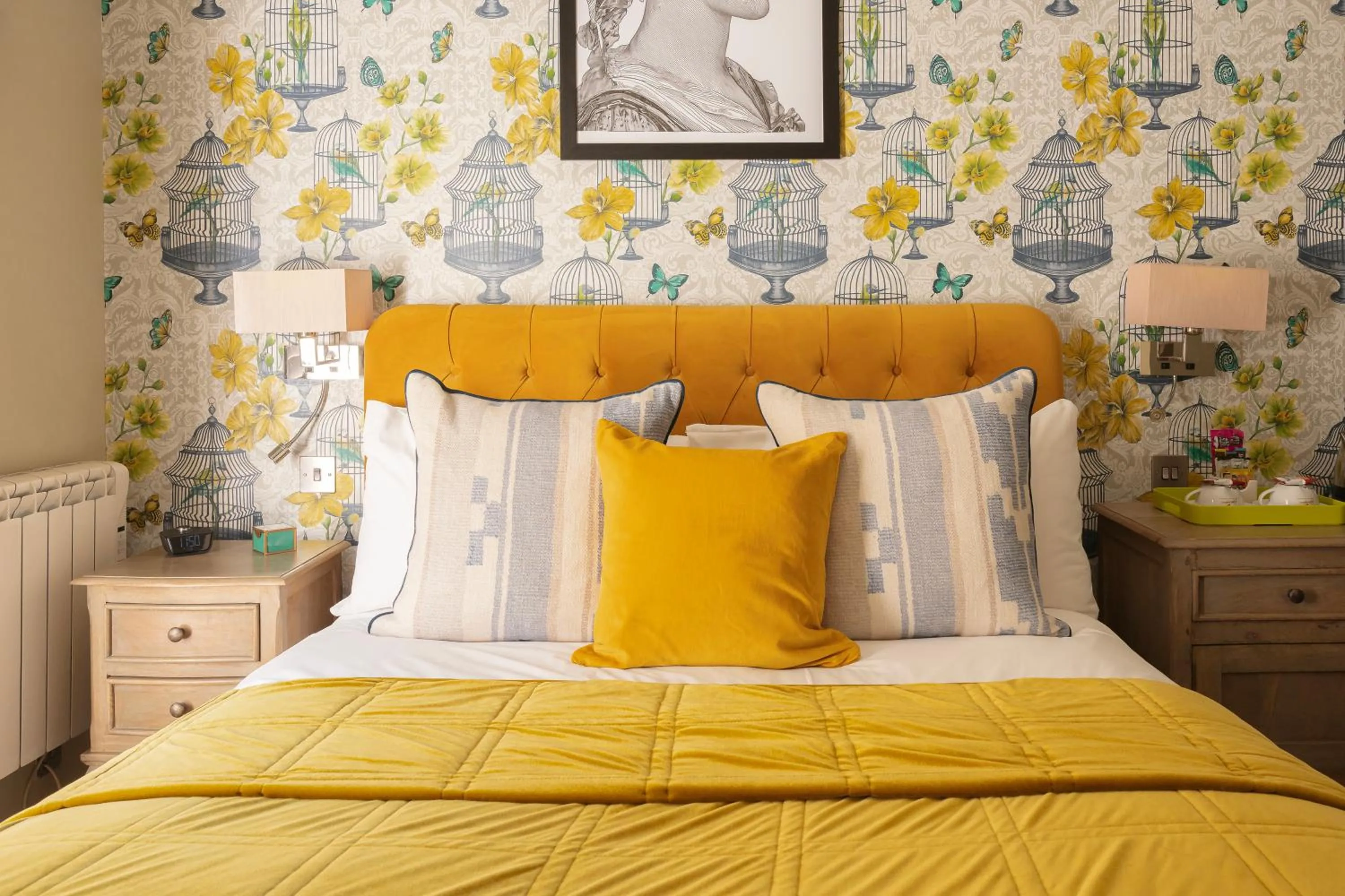 Bed in Harington's Boutique Hotel