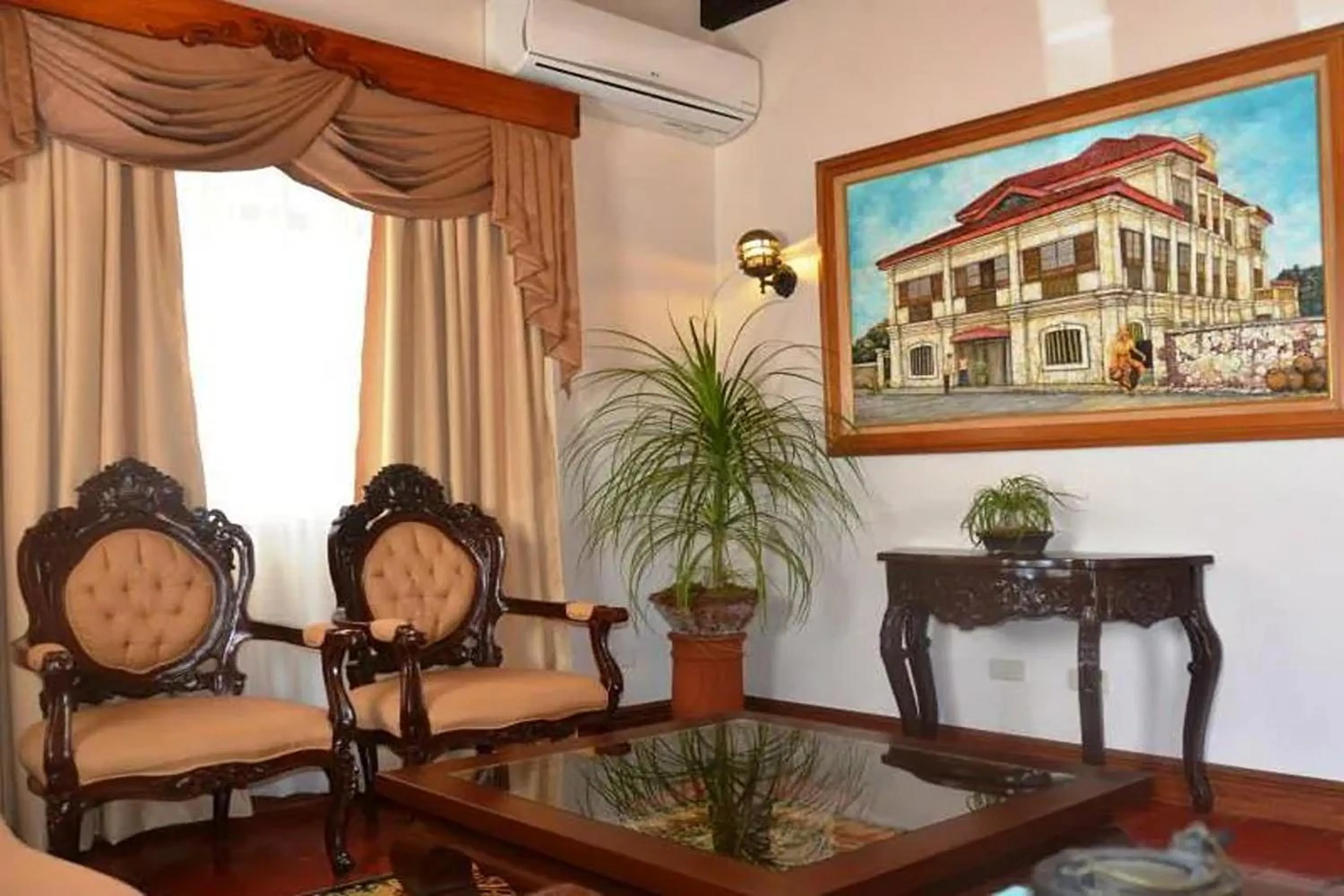 Seating area in NSCC Hotel Vigan