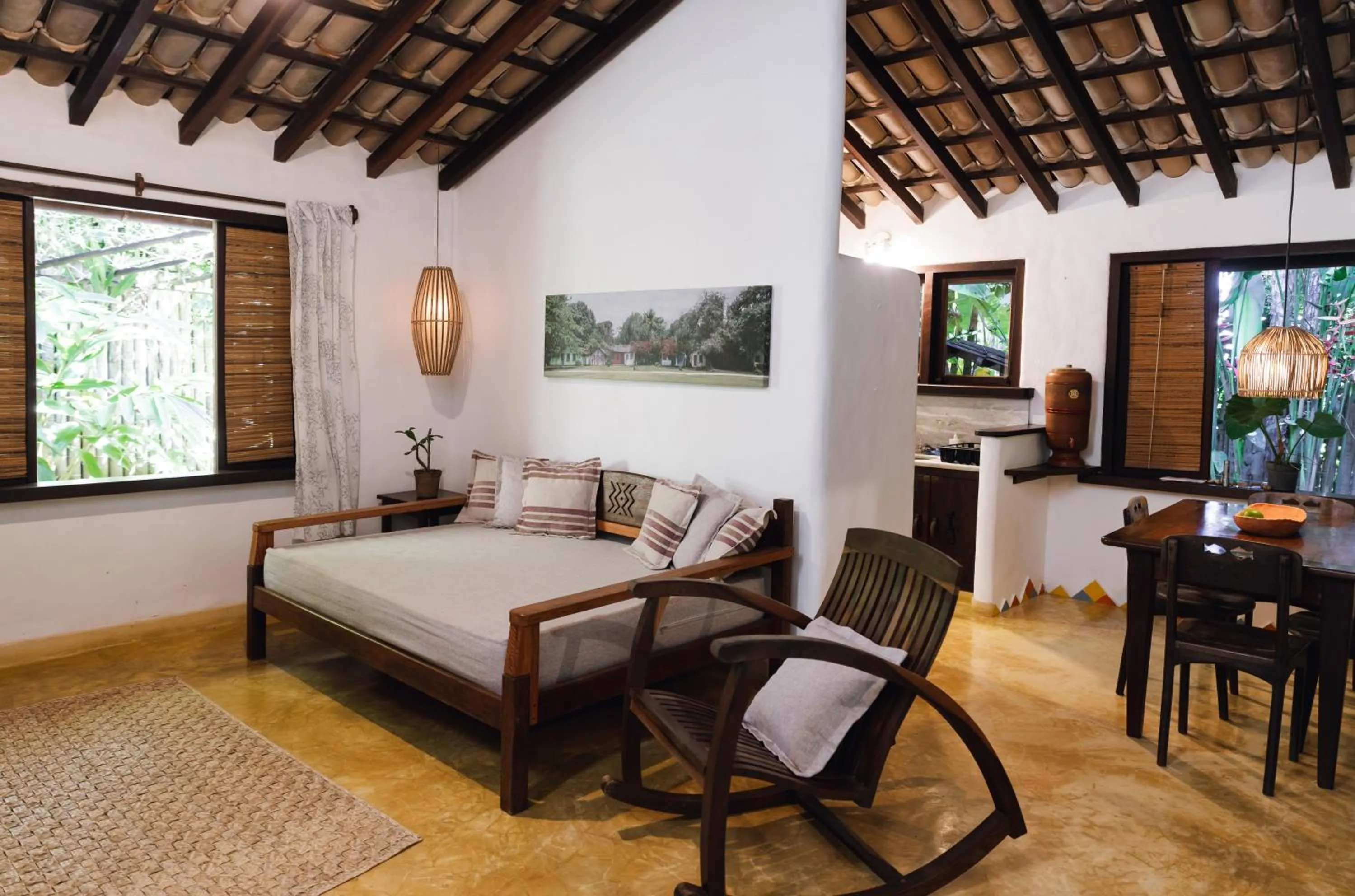 Communal lounge/ TV room, Bed in Casa Baiana Pousada & Aconchego