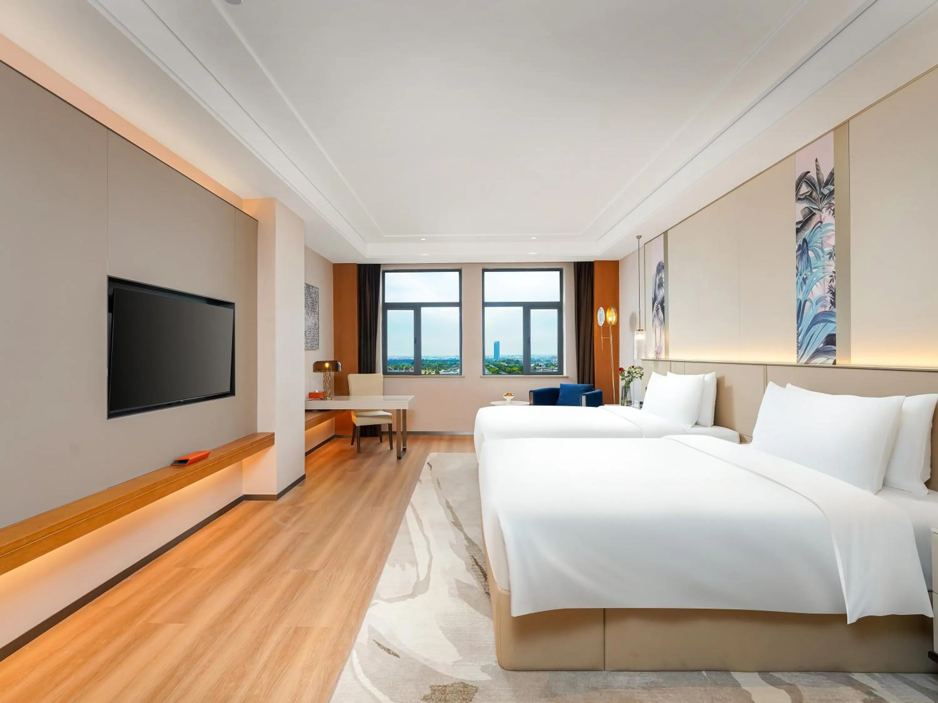 Bed in Howard Johnson by Wyndham Huaqiao Plaza Xinyu