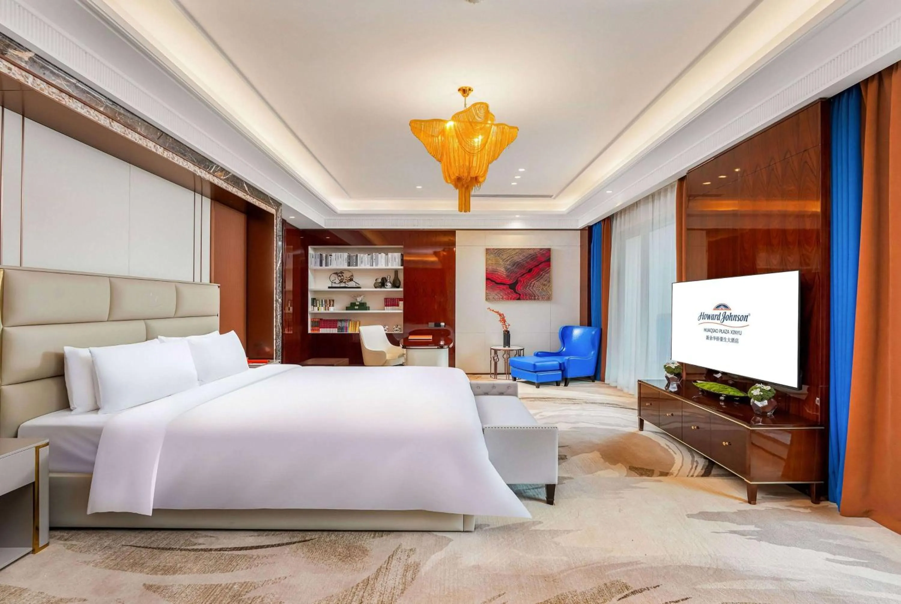 Photo of the whole room, Bed in Howard Johnson by Wyndham Huaqiao Plaza Xinyu