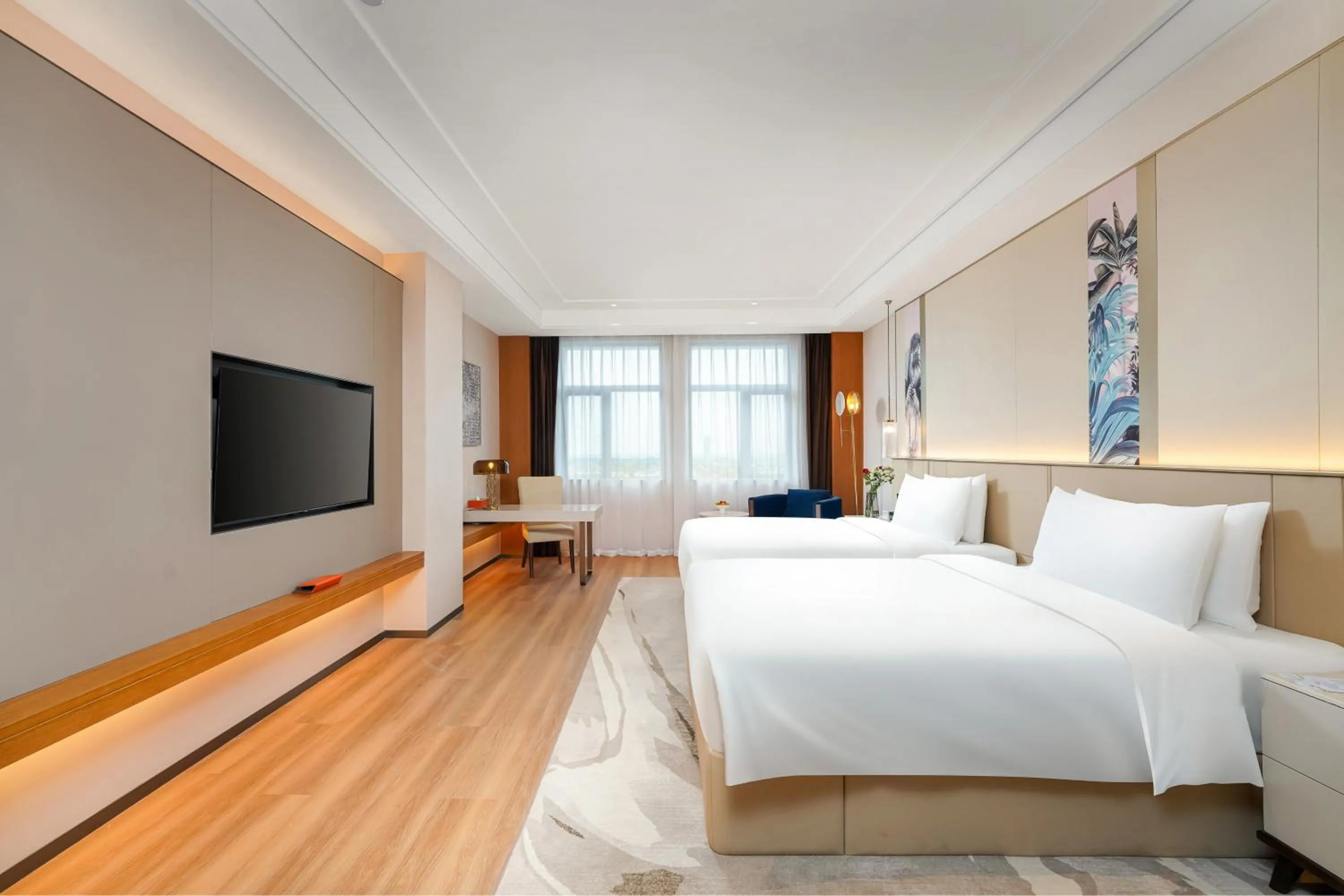 Bed in Howard Johnson by Wyndham Huaqiao Plaza Xinyu