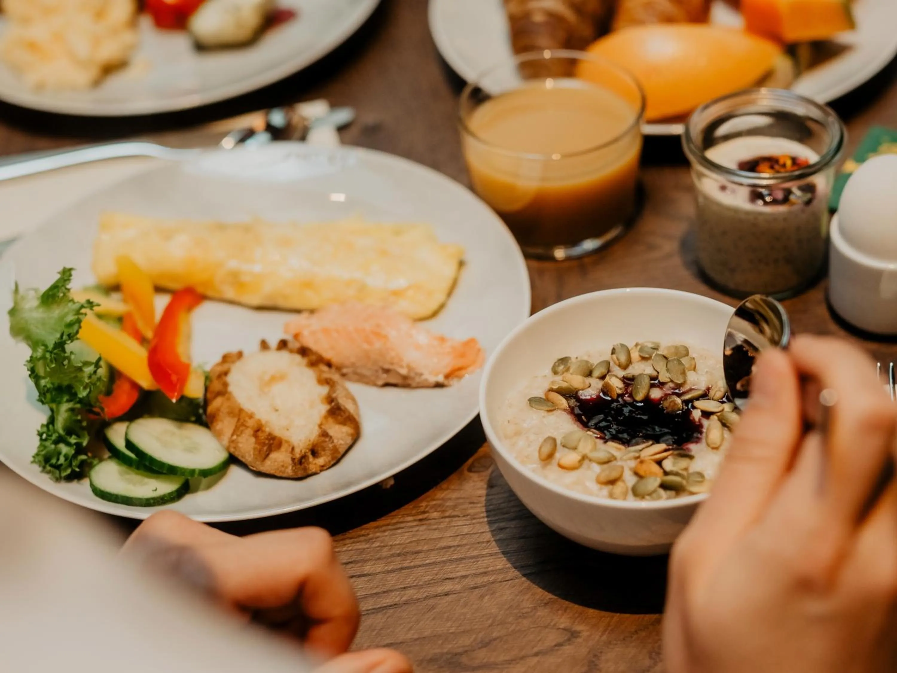Breakfast in Clarion Hotel Helsinki Airport