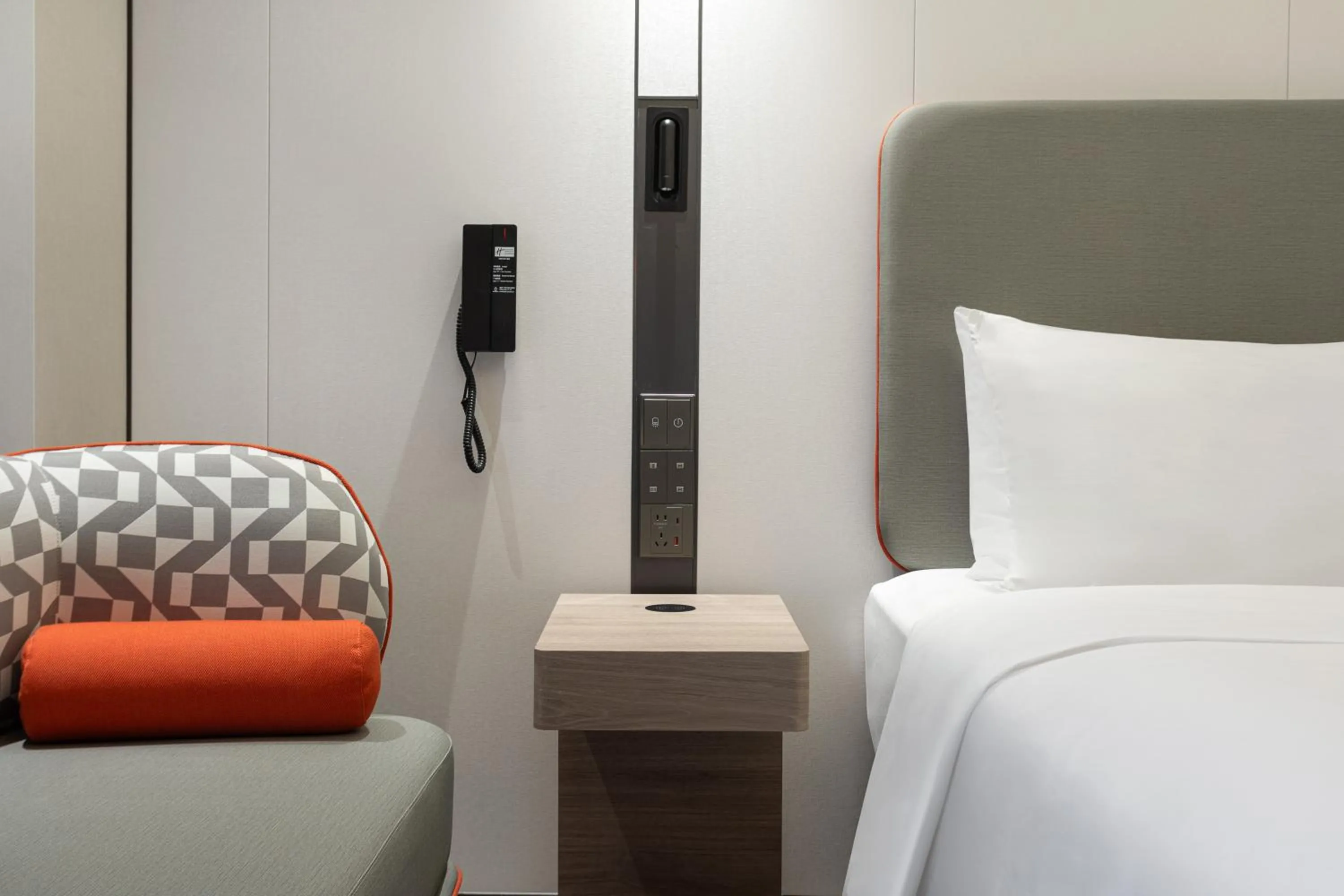 Decorative detail, Bed in Holiday Inn Express Shanghai Gumei by IHG