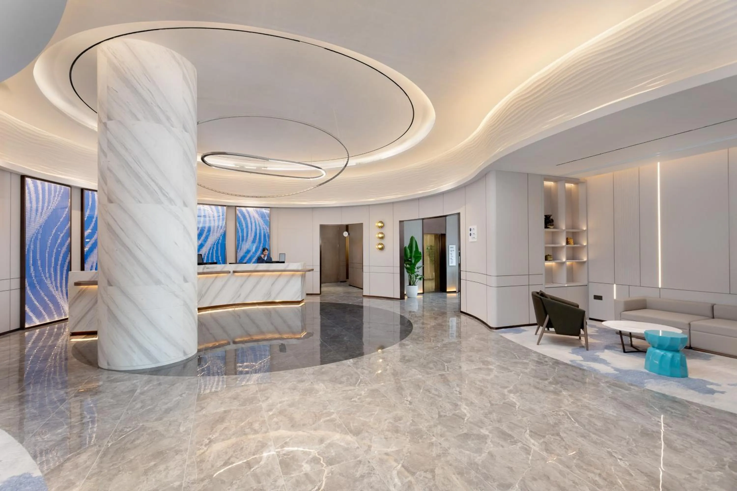 Seating area in Holiday Inn Express Shanghai Gumei by IHG